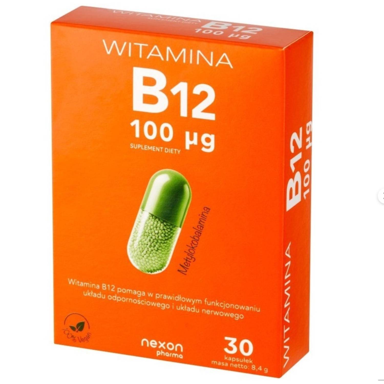 Nexon witamina b12 100 mcg, 30 kapsułek