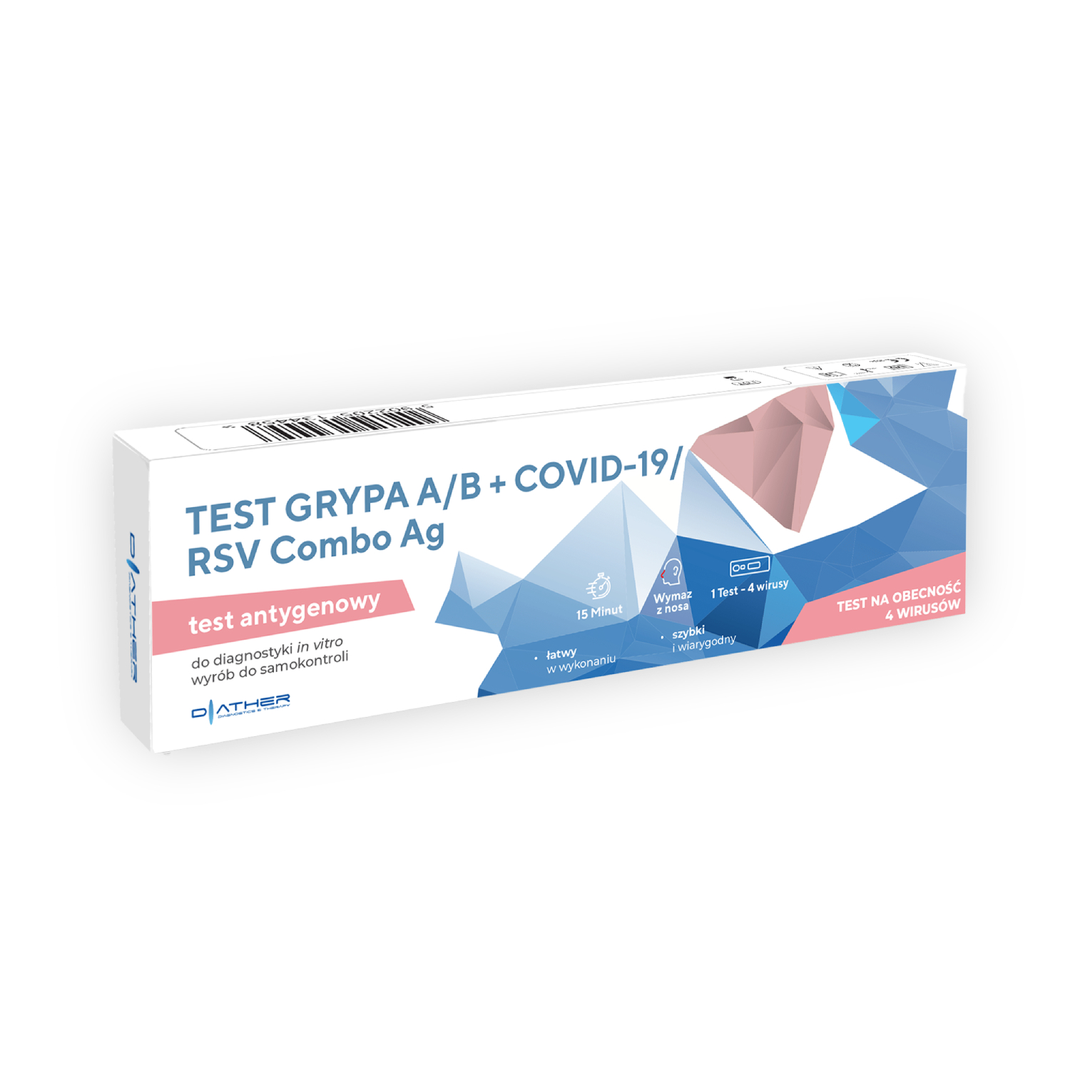 Diather - test grypa a/b + covid-19/rsv combo ag, 1 sztuka