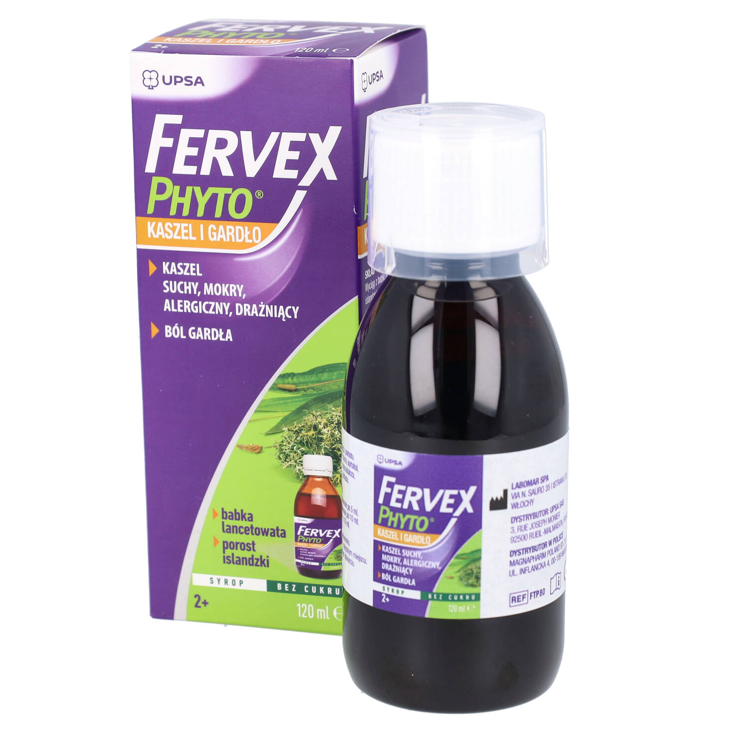 Fervex phyto, kaszel i gardło, syrop, 120 ml