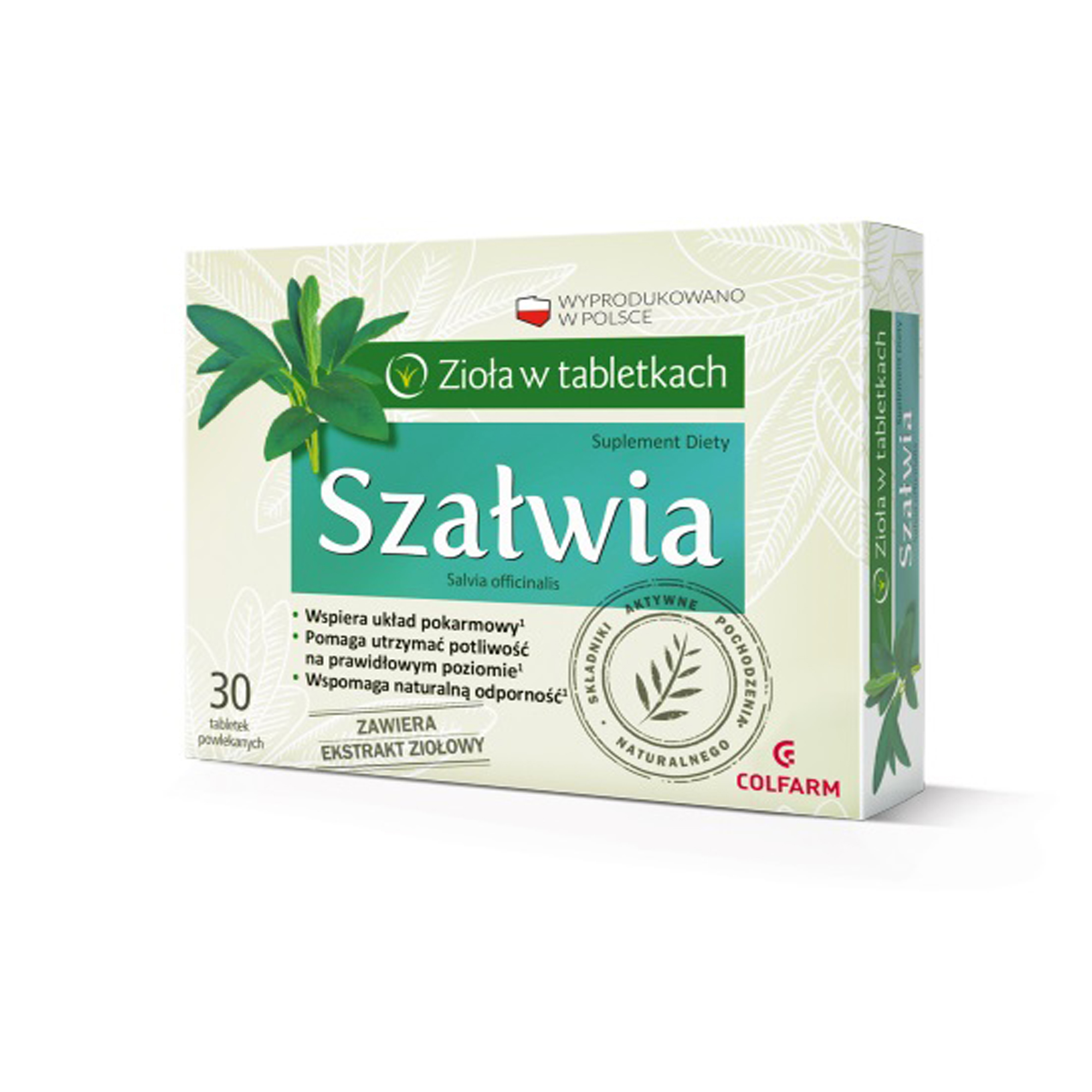 Szałwia na prawidłowe trawienie, 30 tabletek