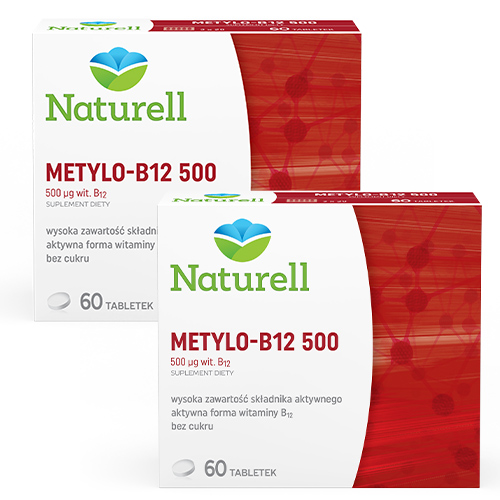 Zestaw: 2 x naturell metylo-b12 500, 60 tabletek