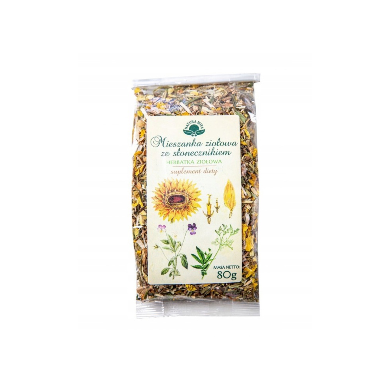 Natura wita - mieszanka ziołowa ze słonecznikiem, 100 g