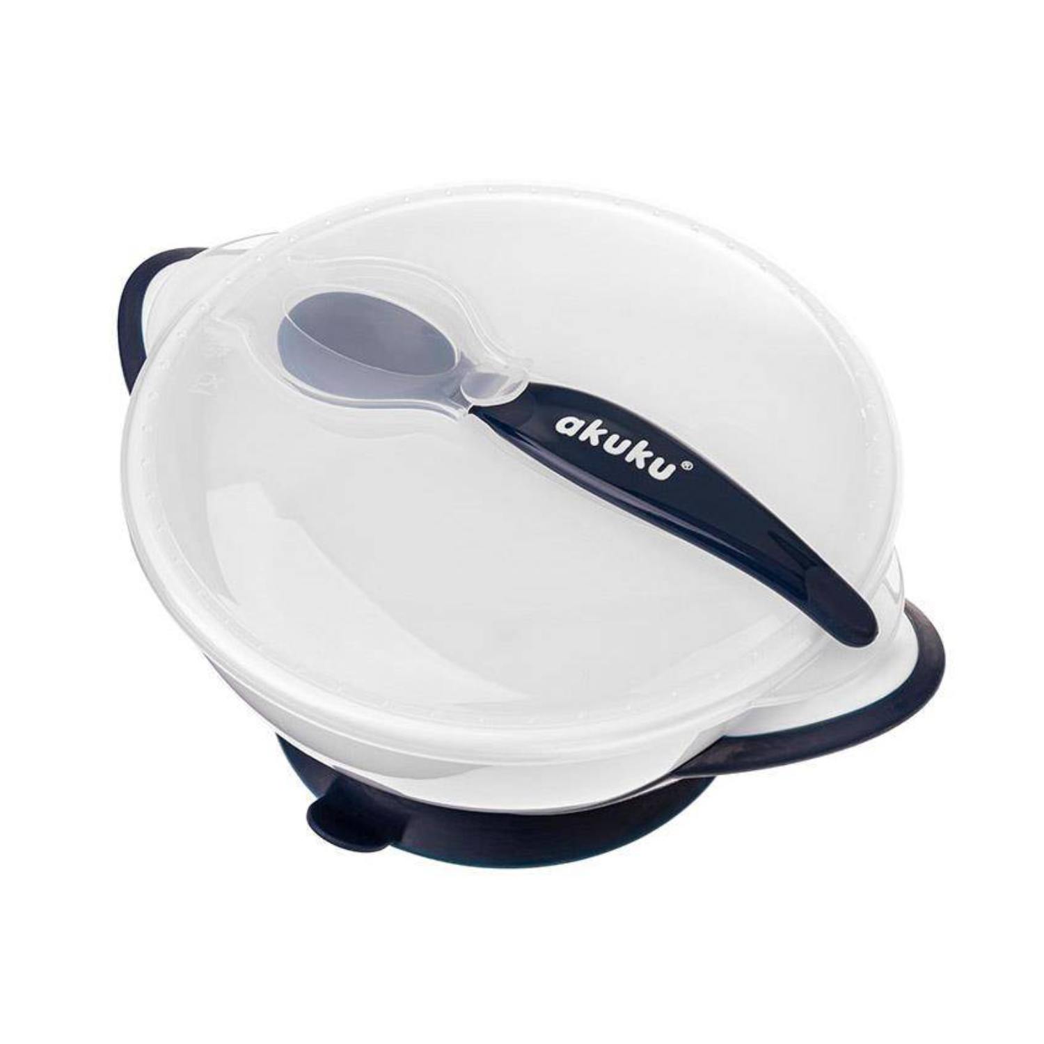Akuku - miseczka na przyssawce, biało-niebieska a0503, 1 sztuka