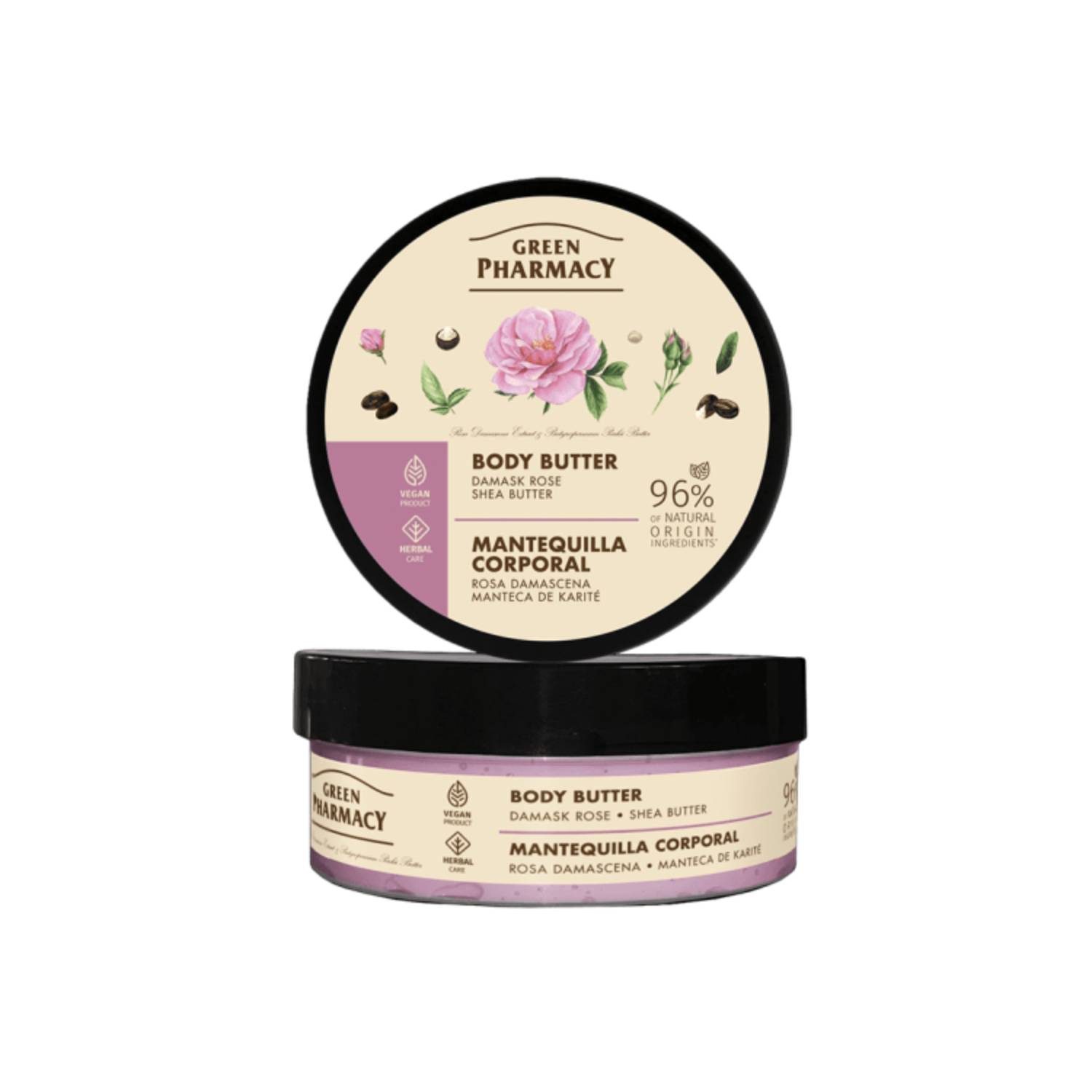 Green pharmacy - masło do ciała, róża damasceńska i masło shea, 200 ml