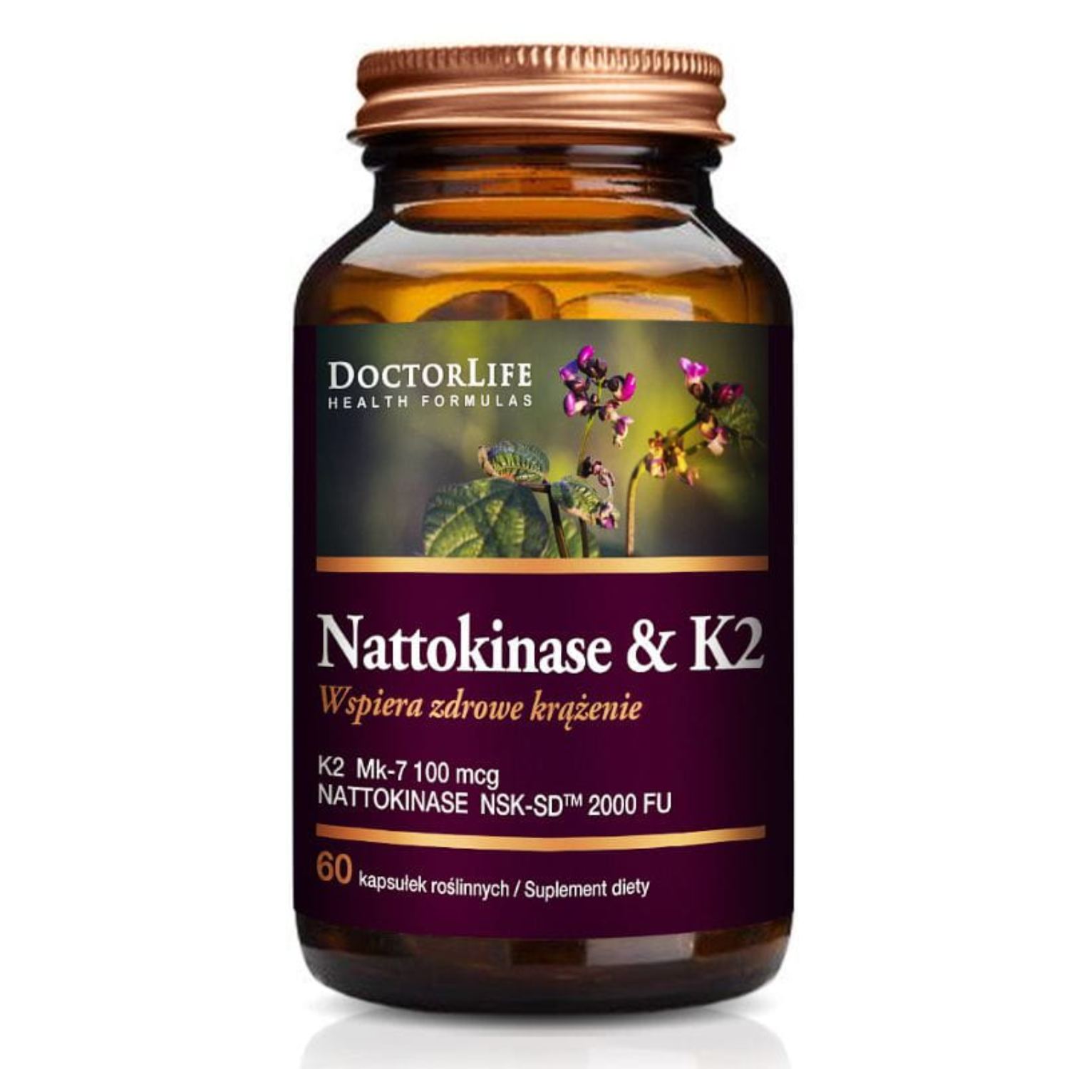 Doctor life nattokinaza + k2, 60 kapsułek