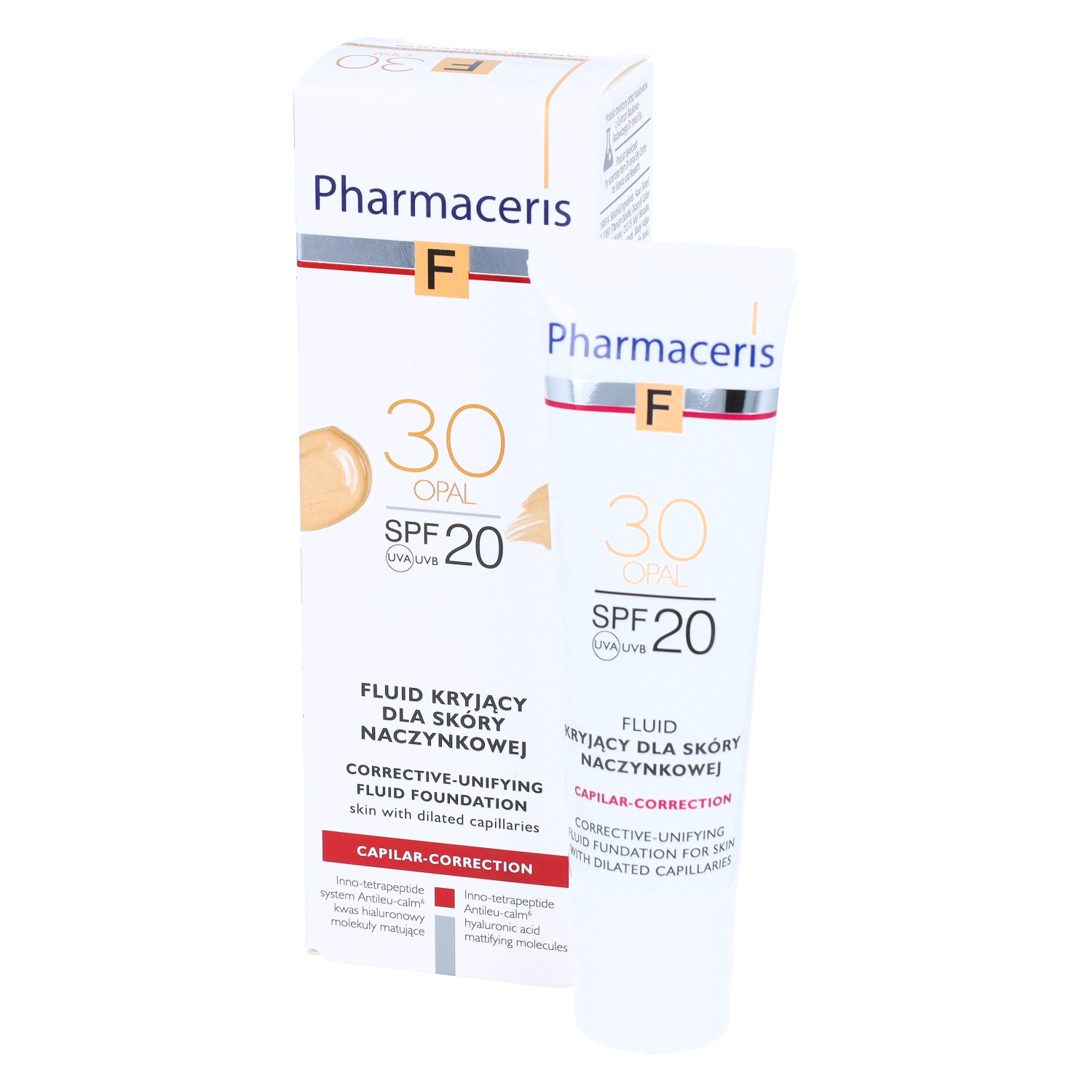 Pharmaceris f opal 30 - fluid kryjący dla skóry naczynkowej, spf 20, 30 ml
