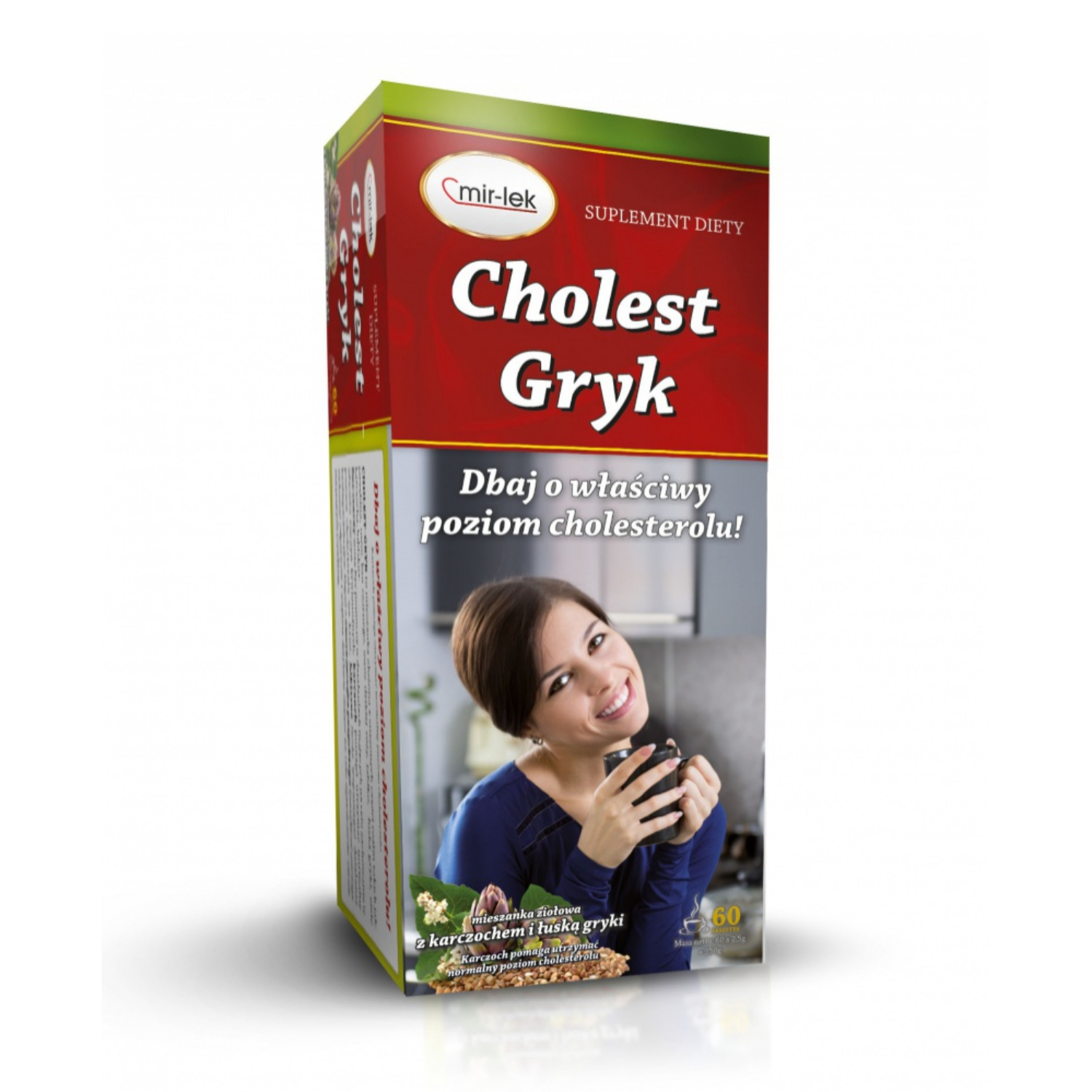 Cholest-gryk, mieszanka ziołowa z karczochem i łuską gryki, 2,5 g x 60 saszetek