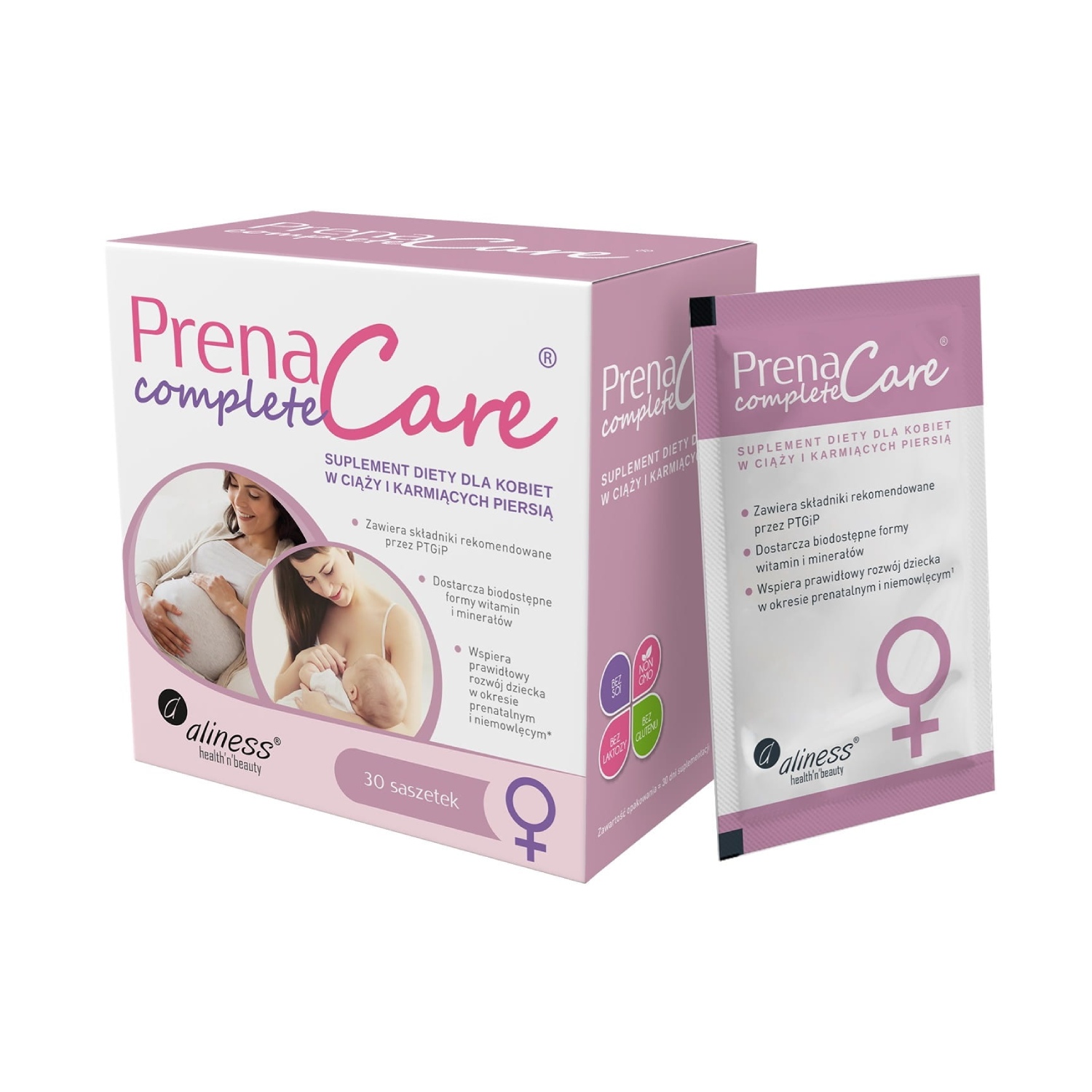 Aliness, prenacare complete, dla kobiet w ciąży i karmiących, 30 saszetek