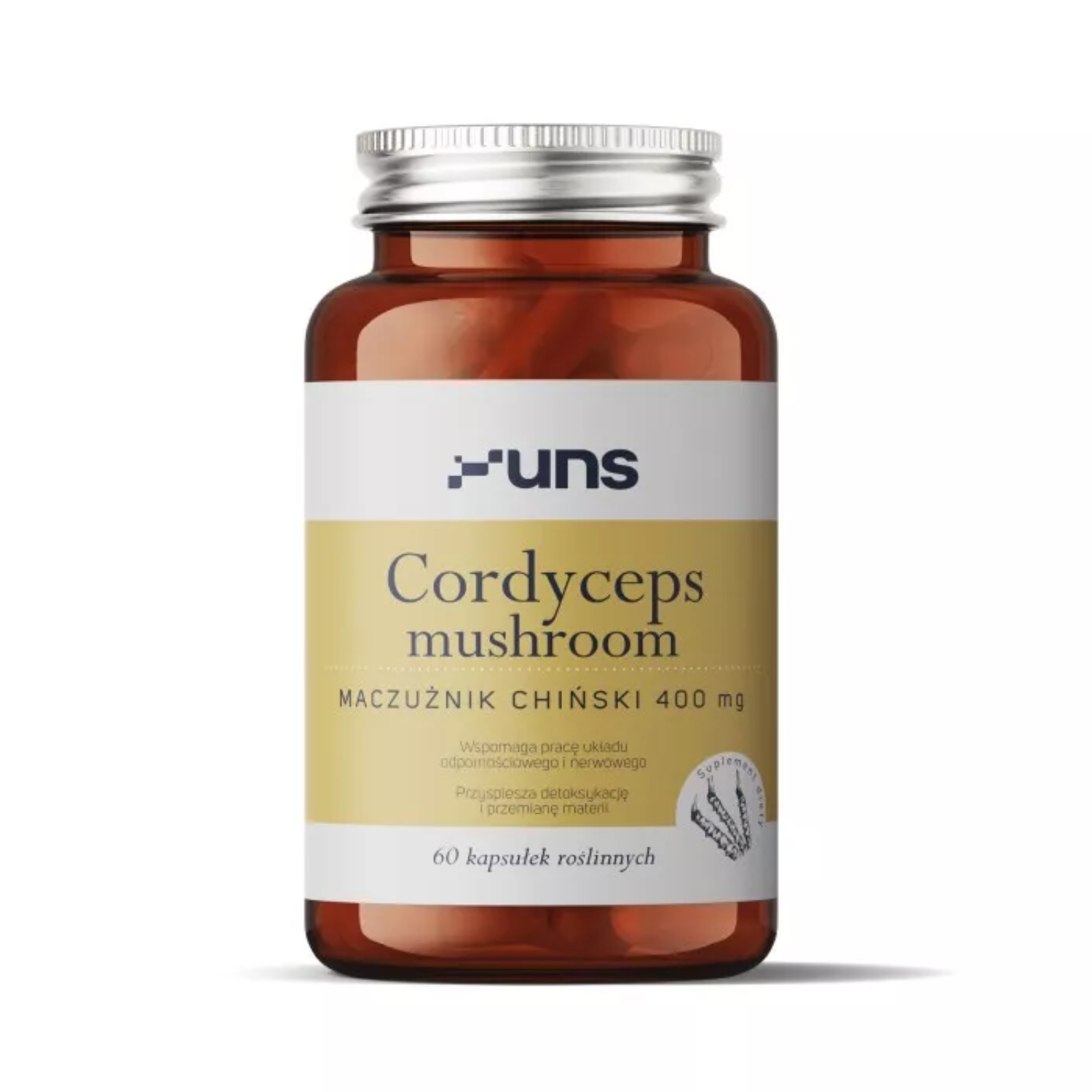 Uns cordyceps mushroom (maczużnik chiński) 400 mg, 60 kapsułek