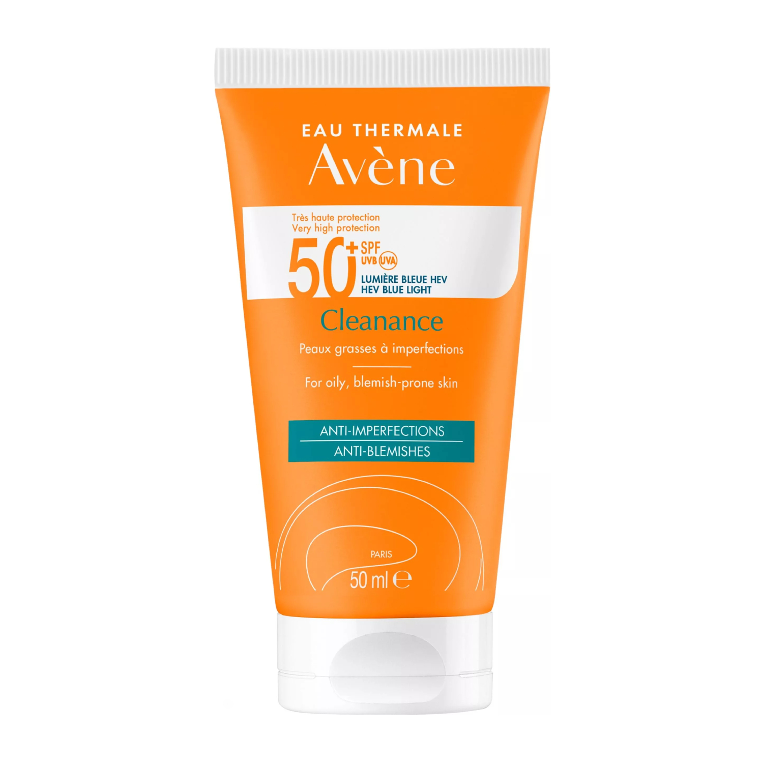 Avene c cleanance - krem przeciwsłoneczny, bardzo wysoka ochrona spf50+, 50 ml