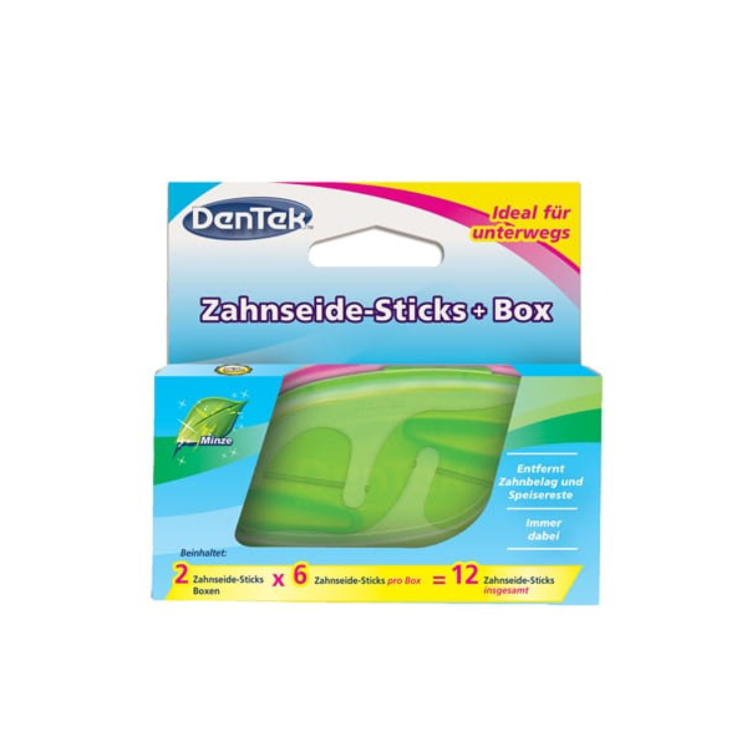 Dentek on the go zestaw wykałaczki do zębów z nitką, 12 sztuk