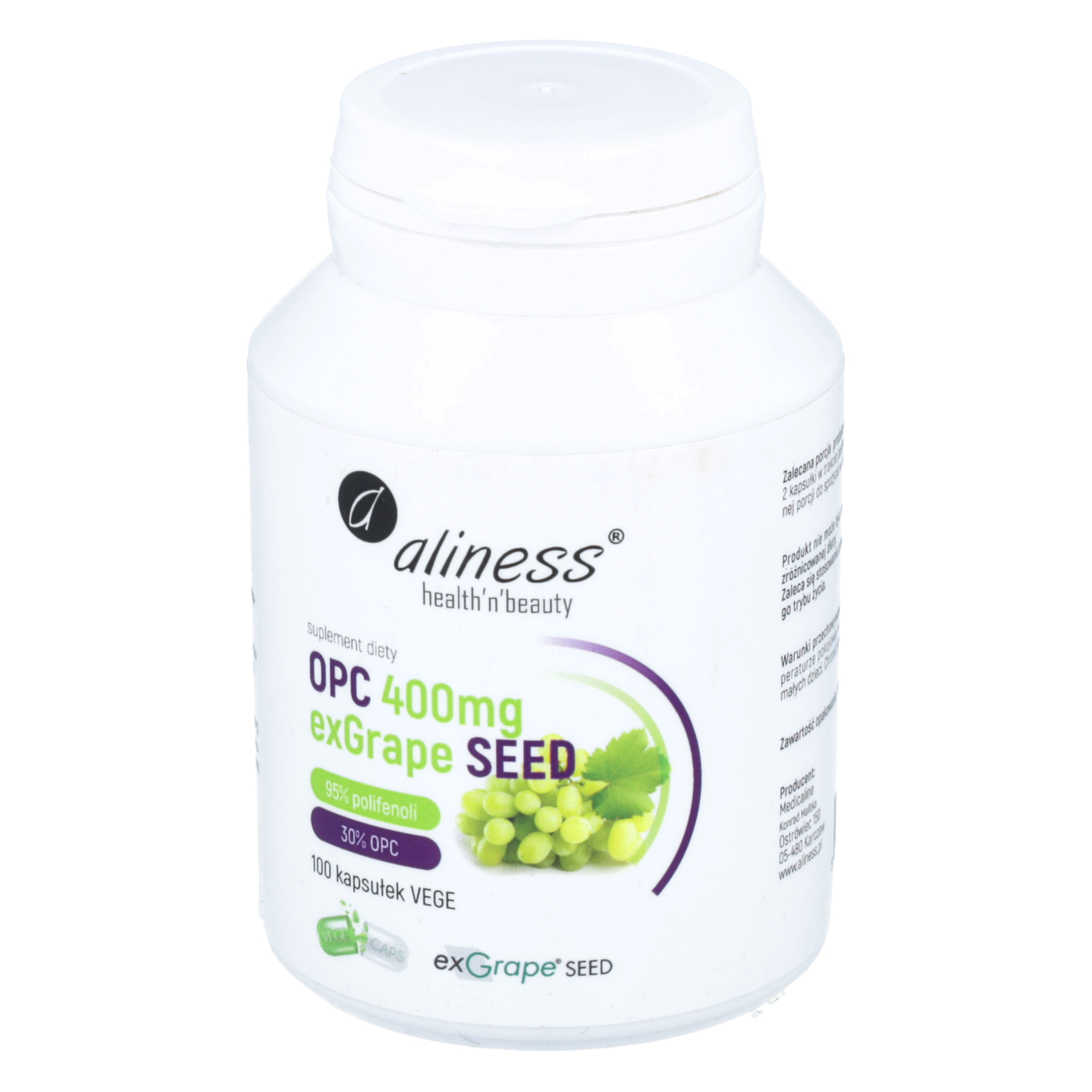 Aliness opc exgrapeseeds, 100 kapsułek