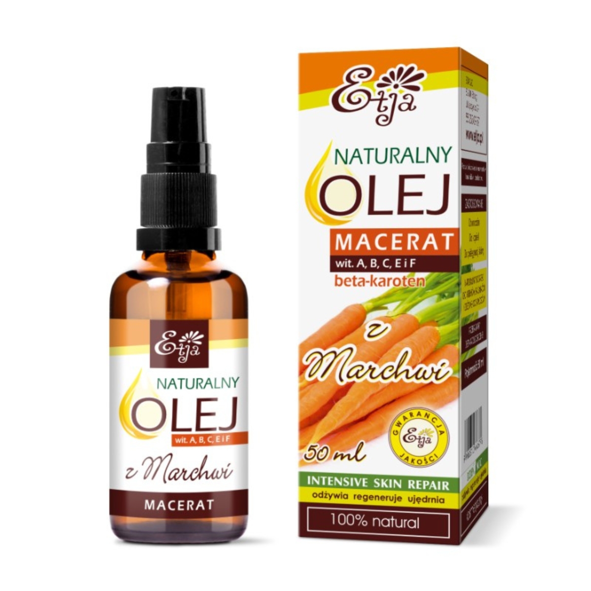 Etja - naturalny olej macerat z korzenia marchwi, 50 ml