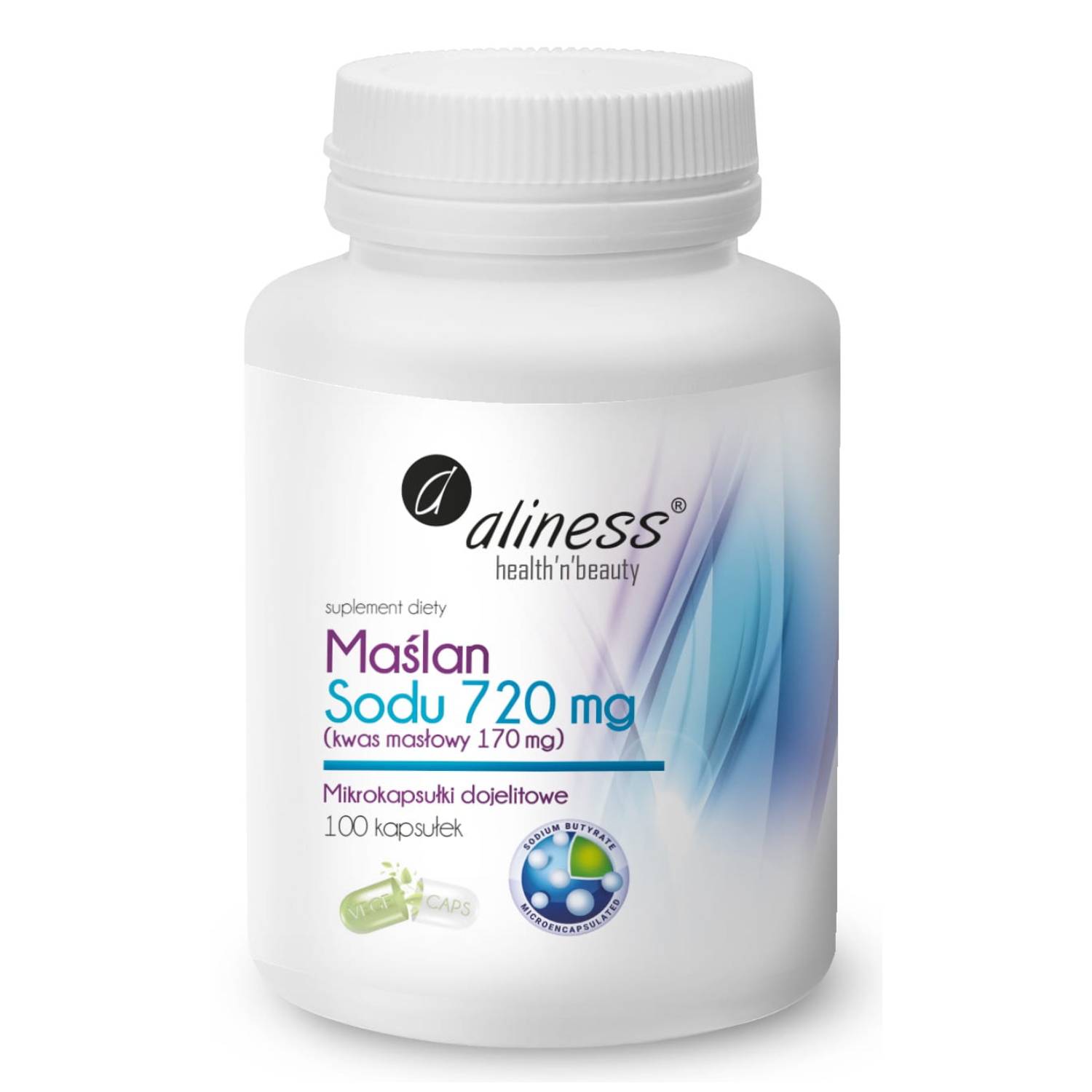Aliness maślan sodu 720 mg, 100 kapsułek