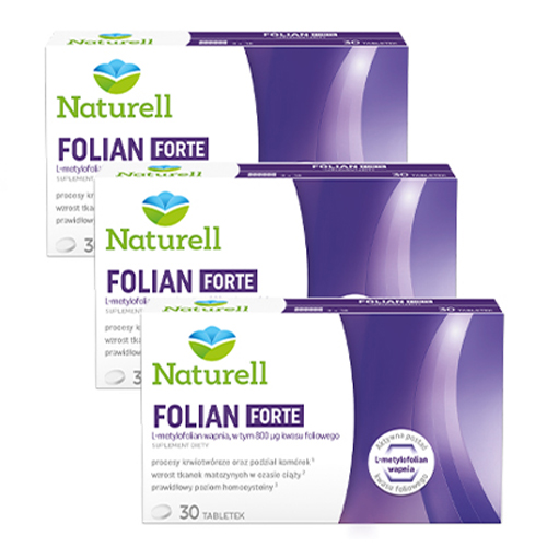 Zestaw: 3 x naturell folian forte, 30 tabletek