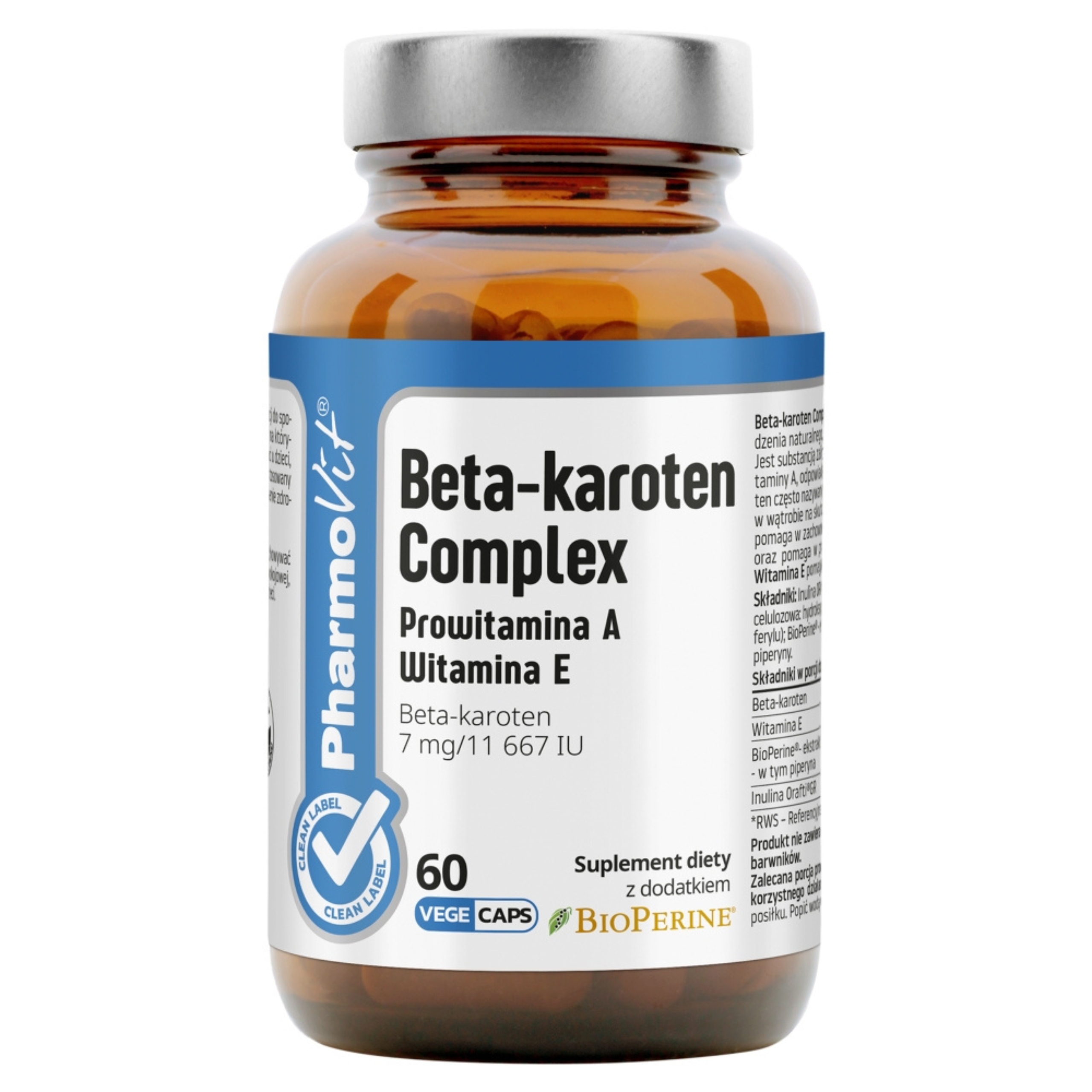 Pharmovit beta-karoten complex, 60 kapsułek