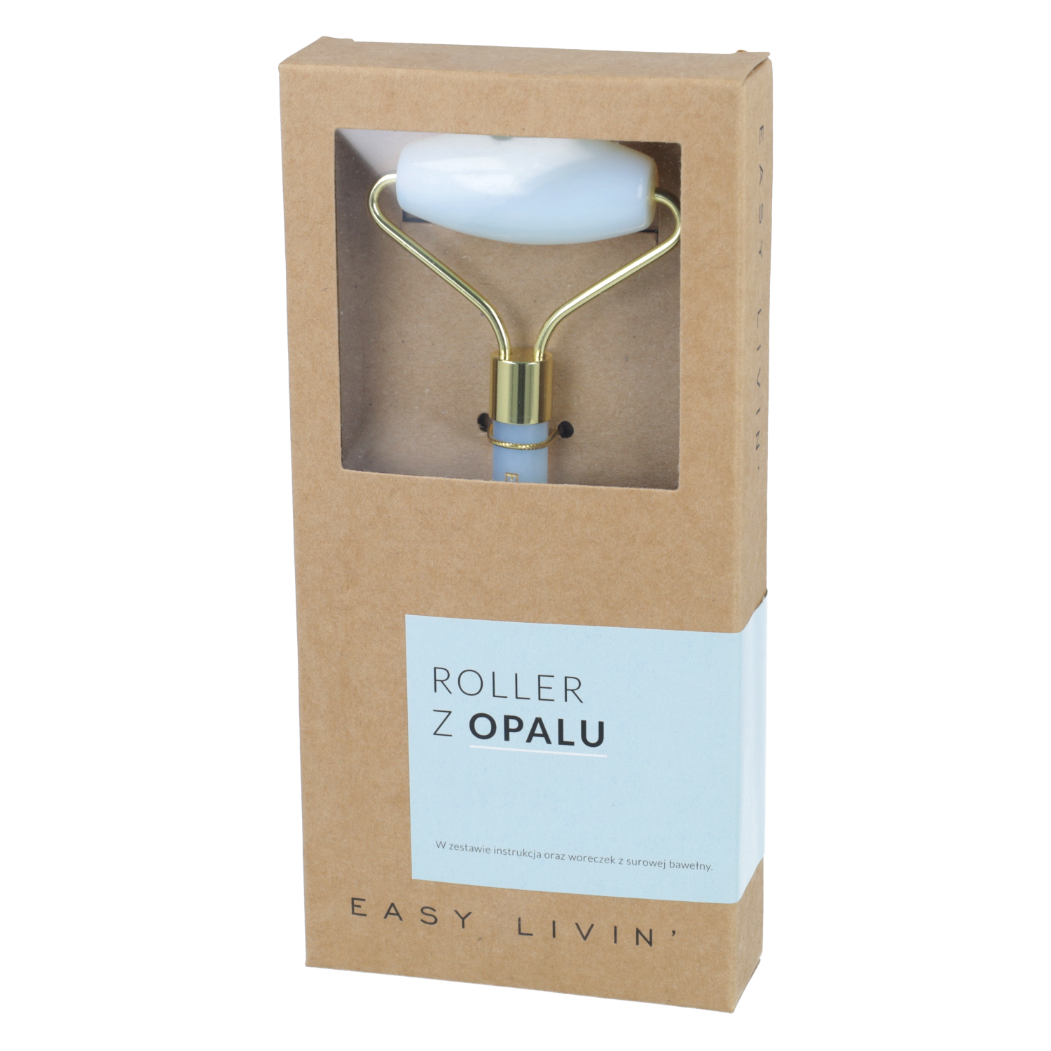Easy livin roller z opalu - wałeczek do masażu twarzy, 1 sztuka (data ważności: 28.02.2026)