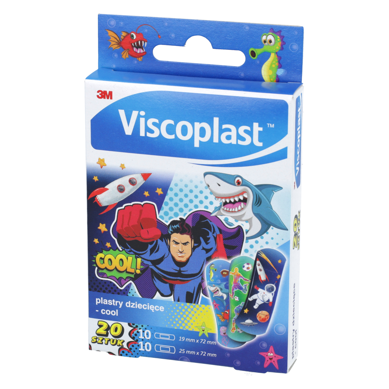 Viscoplast - dziecięce plastry cool, zestaw, 20 sztuk