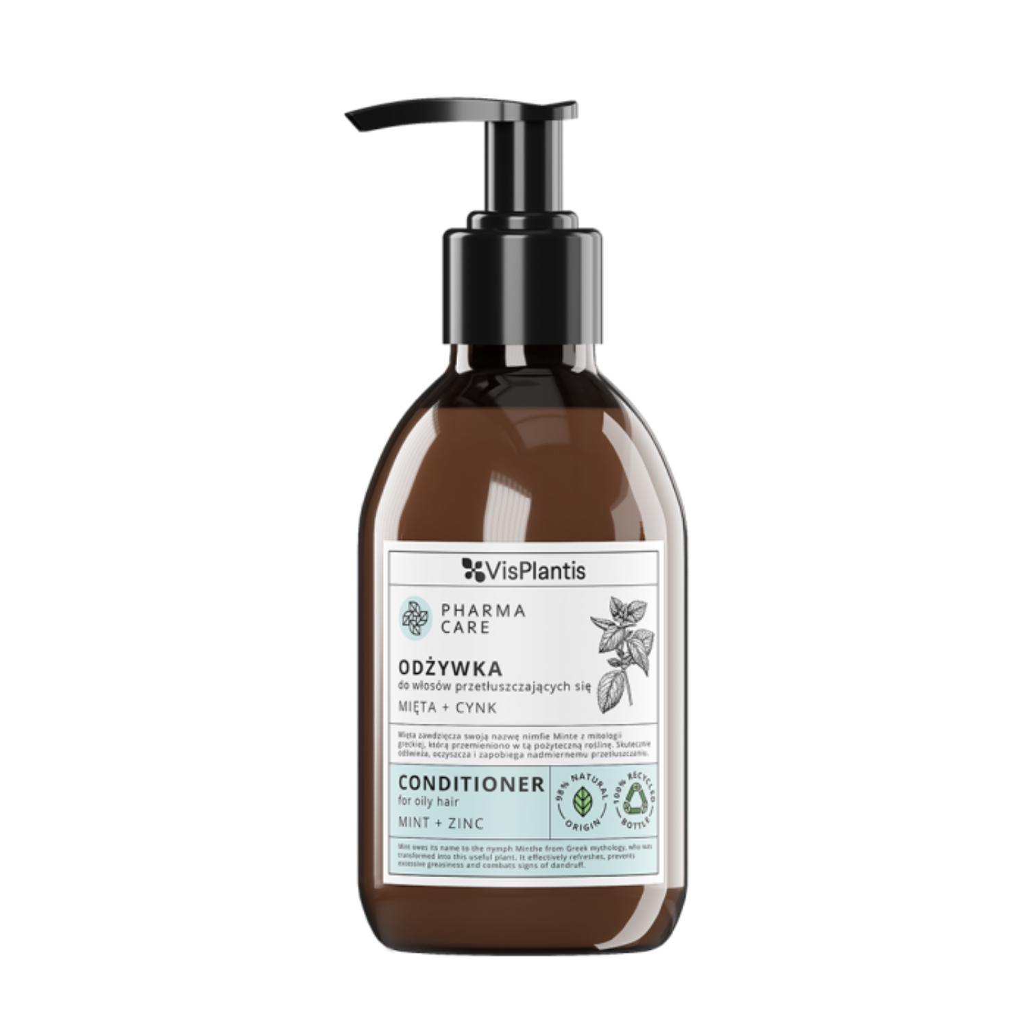 Vis plantis pharma care - odżywka do włosów przetłuszczających się, mięta i cynk, 300 ml