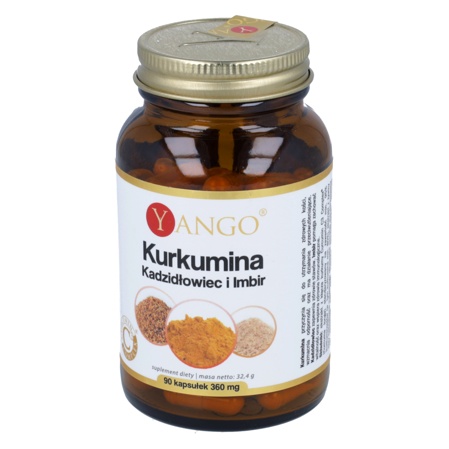 Yango kurkumina kadzidłowiec i imbir, 90 kapsułek