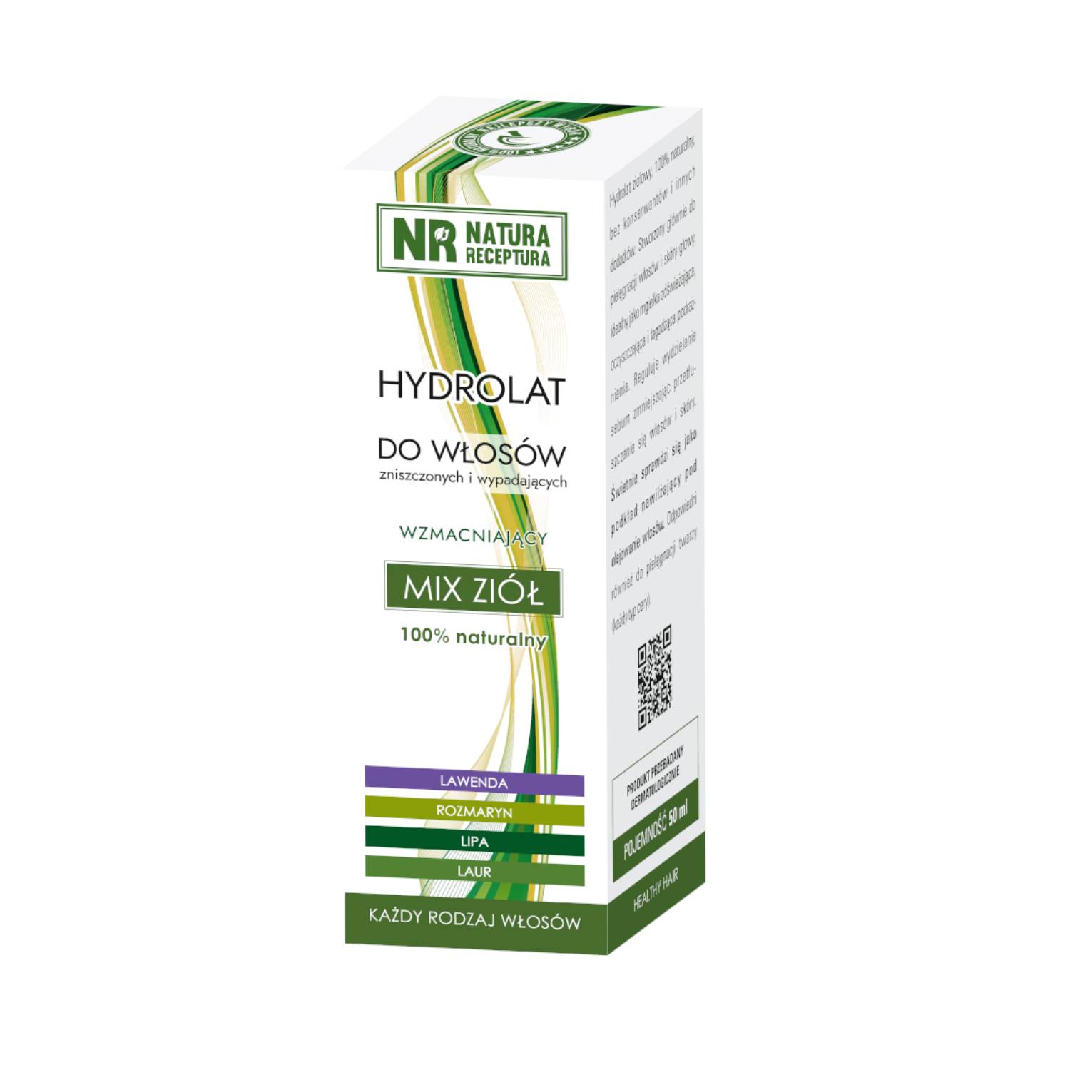 Natura receptura - hydrolat do włosów, 50 ml
