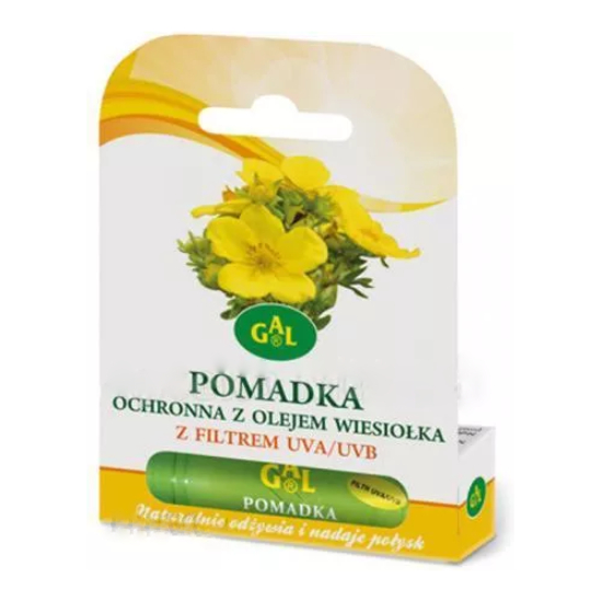 Gal - pomadka ochronna z olejem z wiesiołka z filtrem uva/uvb, 4,3 g (data ważności: 30.04.2026)