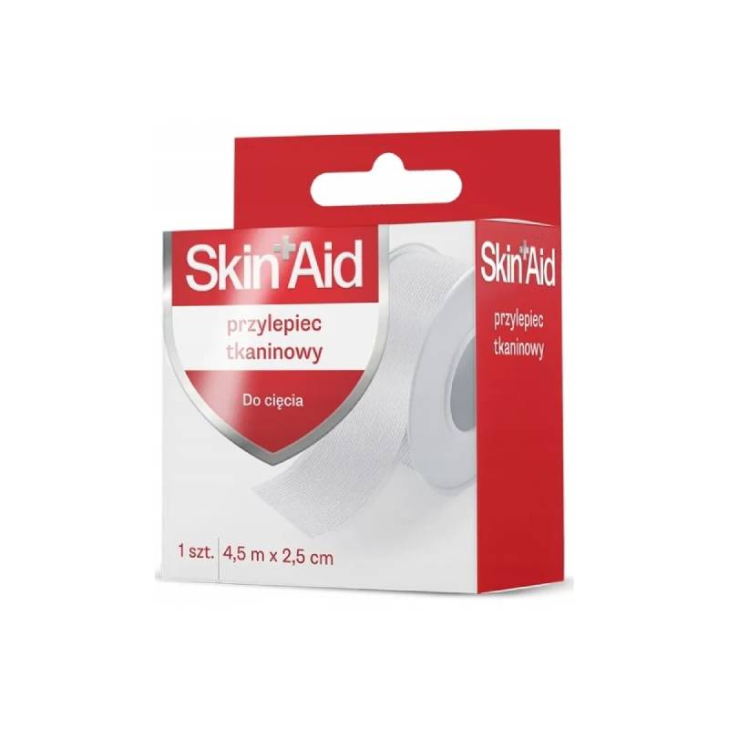 Skin aid - przylepiec tkaninowy, 4,5 m x 2,5 cm, 1 sztuka