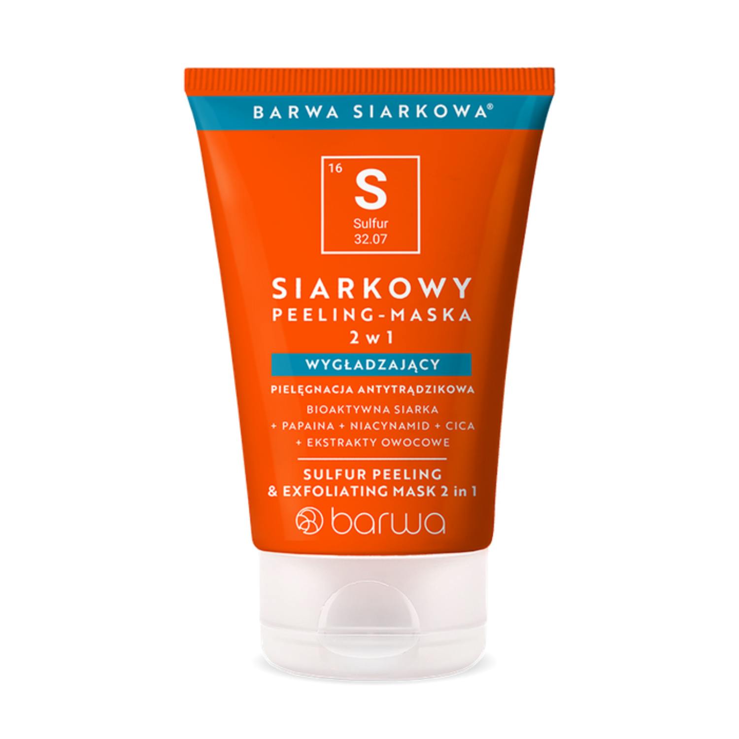Barwa siarkowa - peeling - maska 2w1, 120 ml