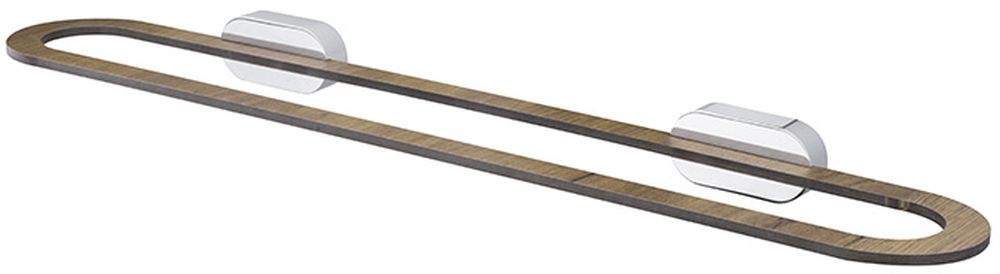 Bisk Bergen wieszak na ręcznik 60 cm chrom/drewno 07066