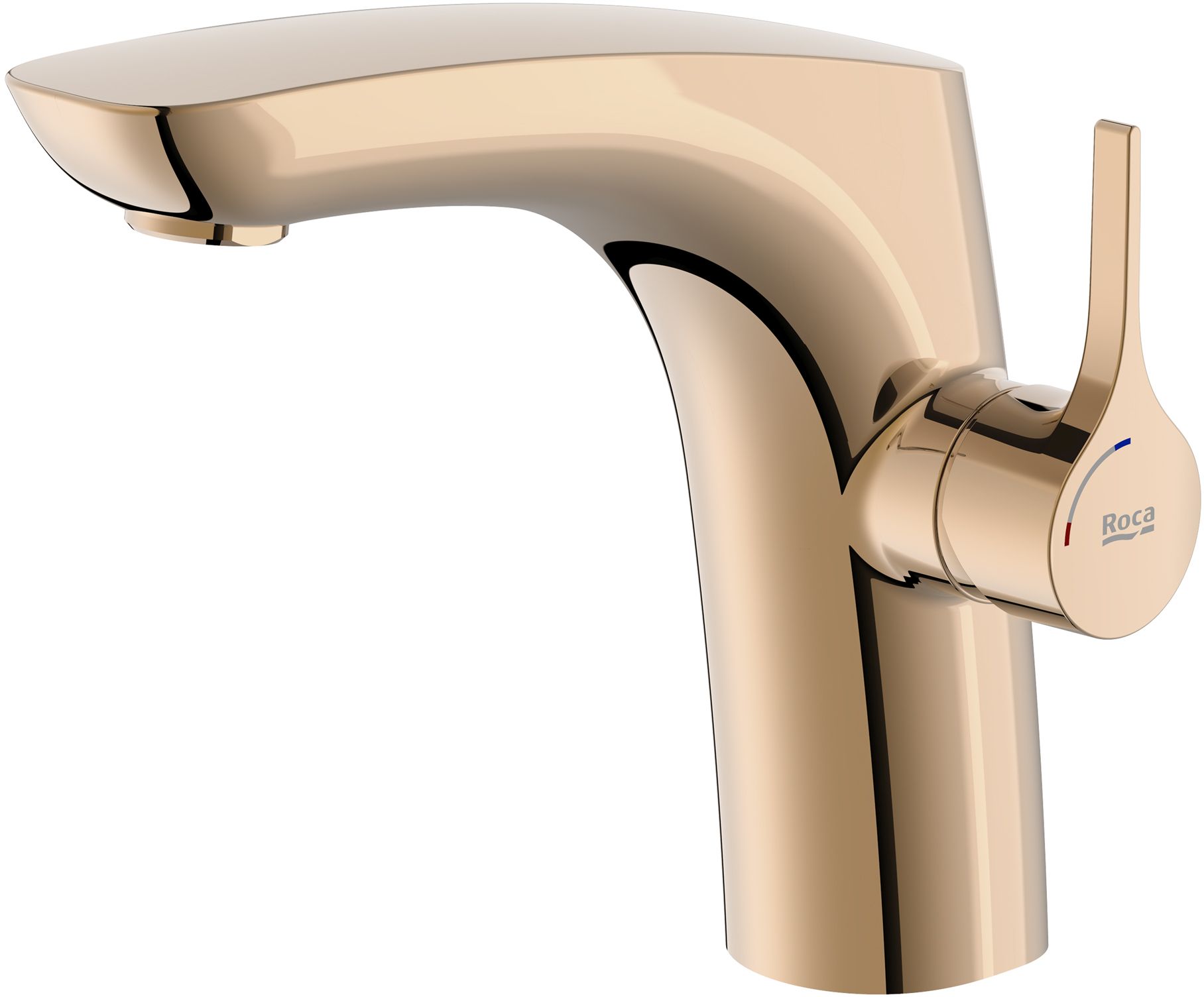 Roca Insignia bateria umywalkowa stojąca złota A5A3B3ARG0