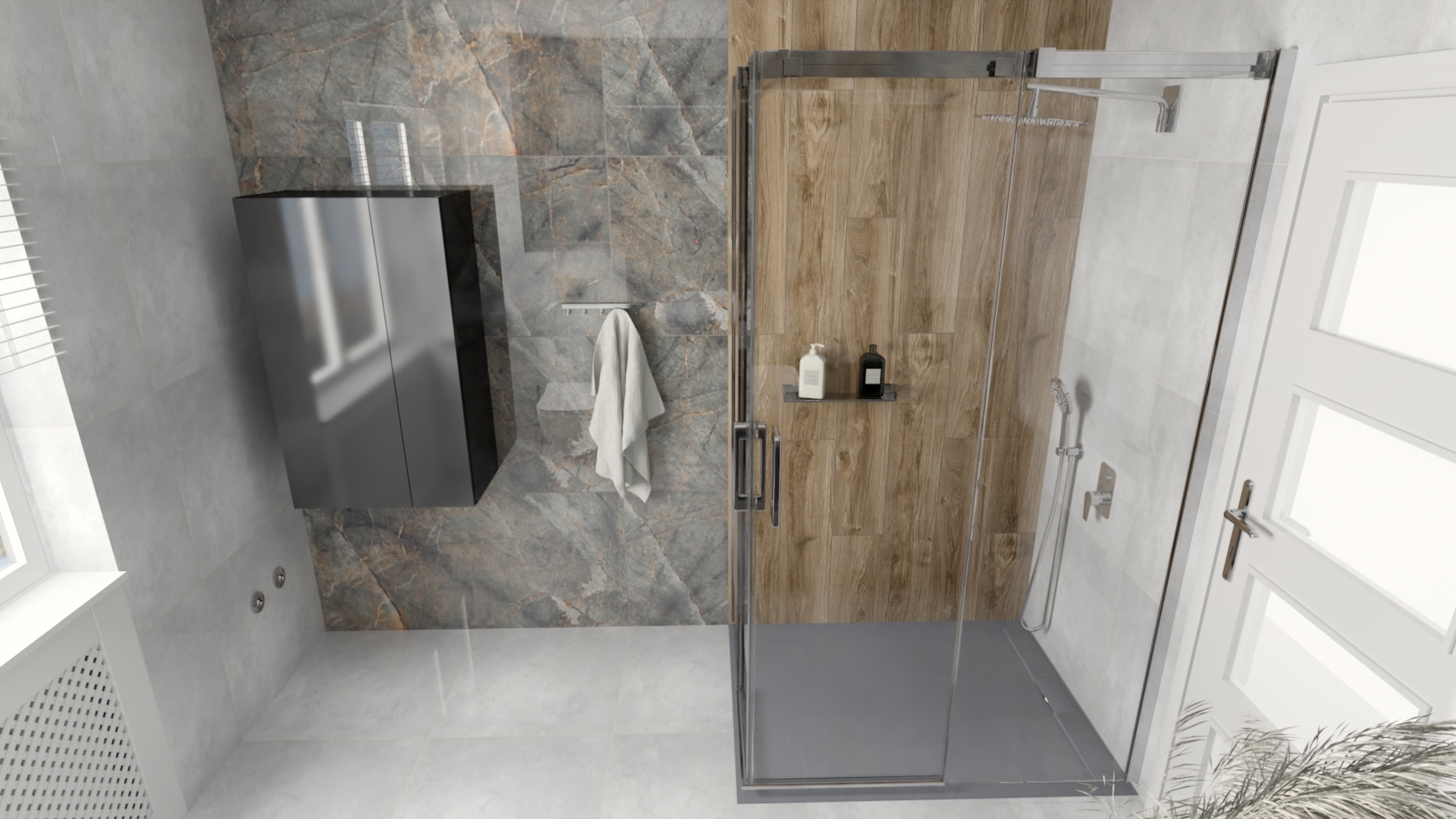 Elita For All szafka 60x31,6x100 cm boczna wisząca anthracite RE140600066610