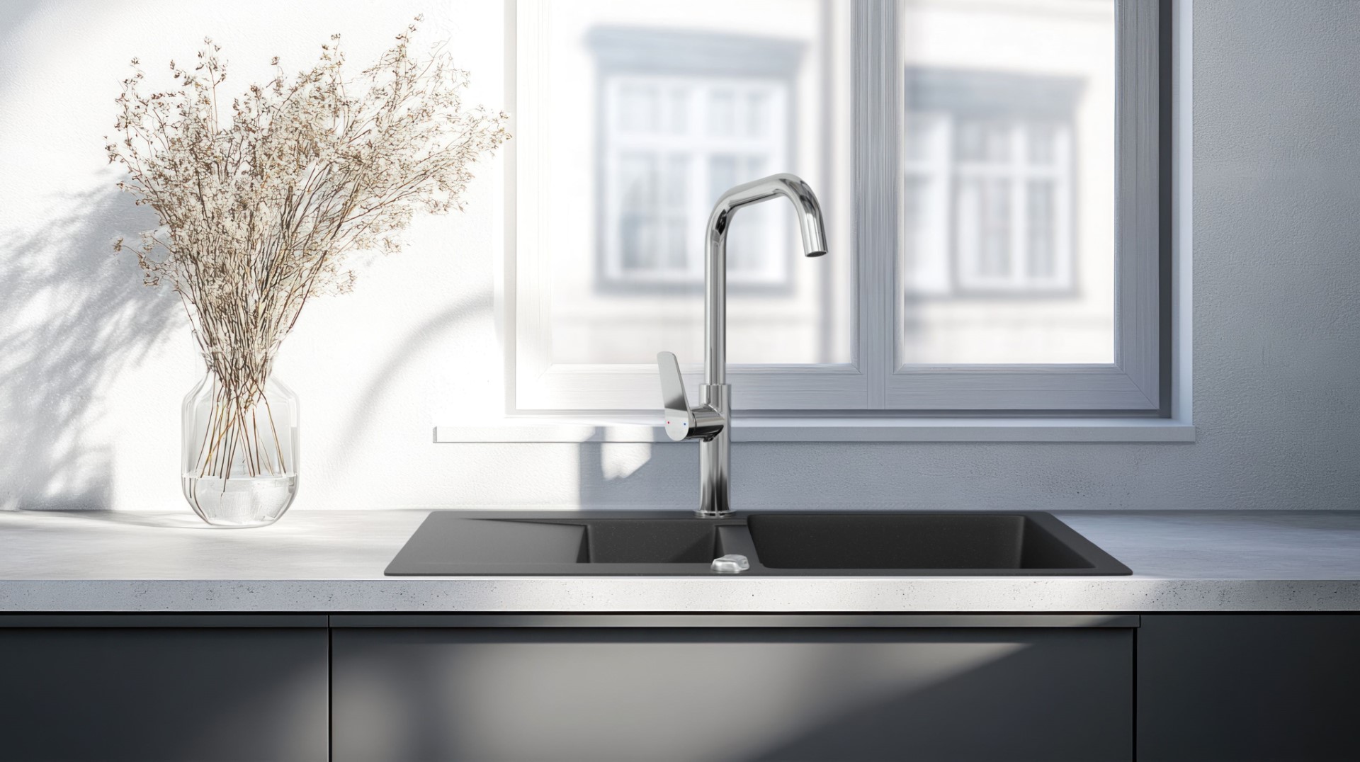 Invena Alonia bateria kuchenna stojąca chrom BZ-70-001