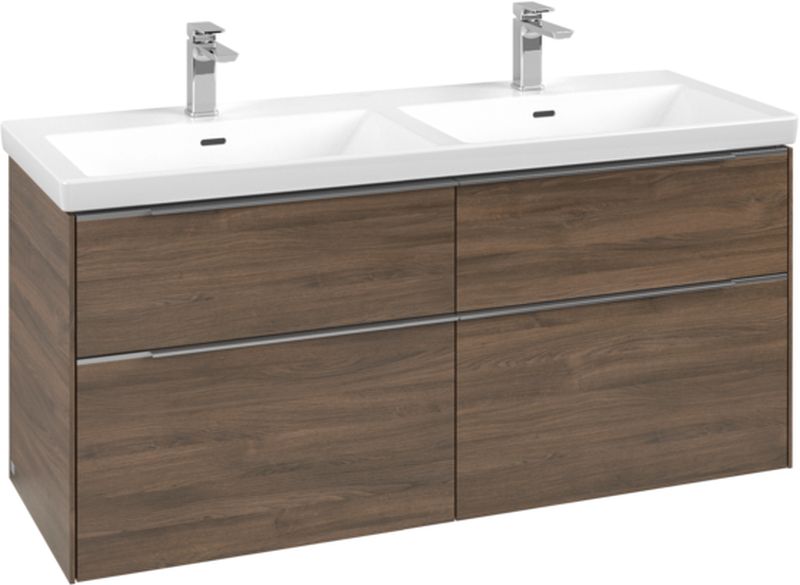 Villeroy & Boch Subway 3.0 szafka 127,2 cm podumywalkowa wisząca z oświetleniem LED Arizona Oak C568L0VH