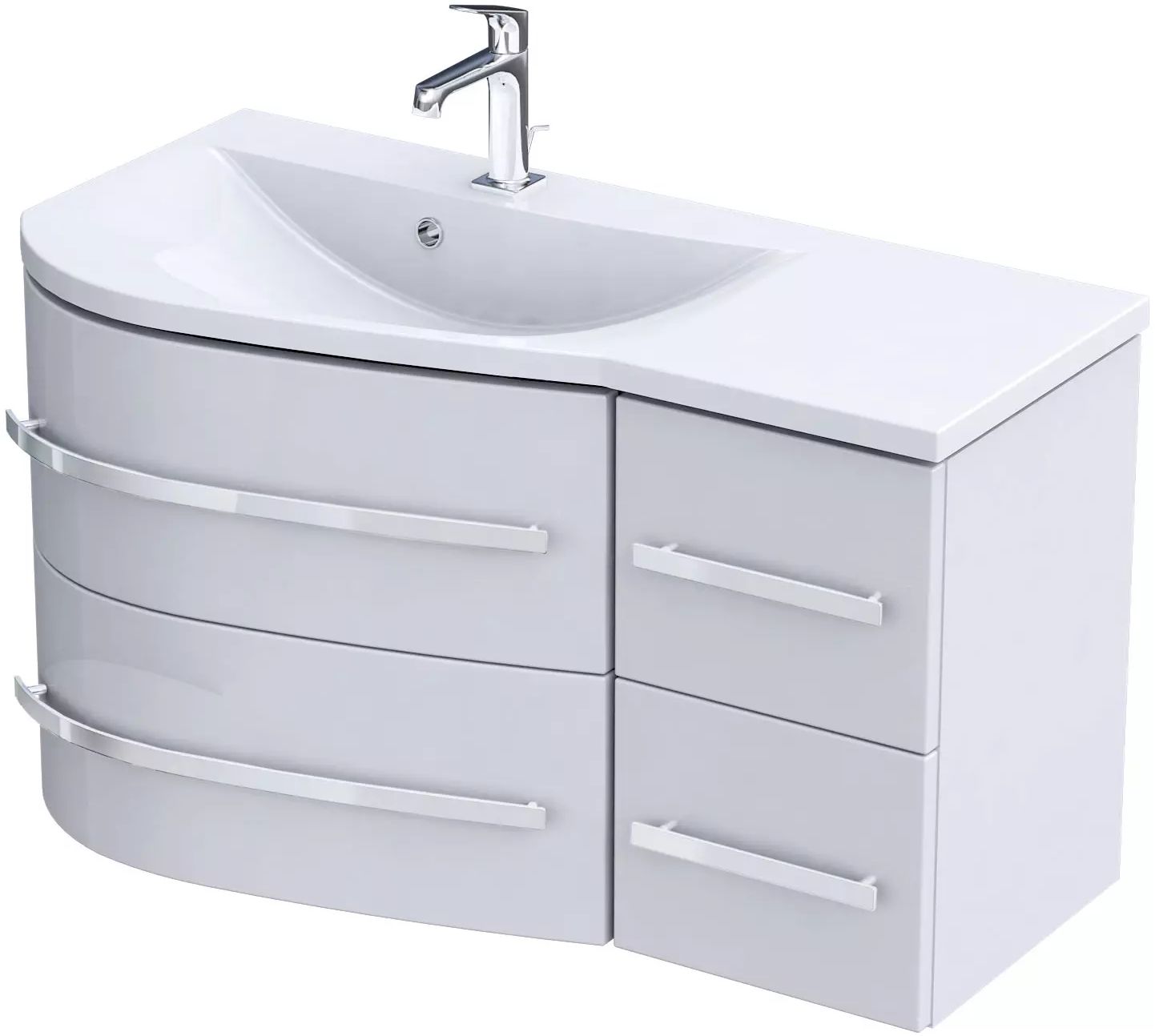 Oristo Opal szafka 90x44x50 cm podumywalkowa wisząca biała OR30-SD4S-90-1-LV4