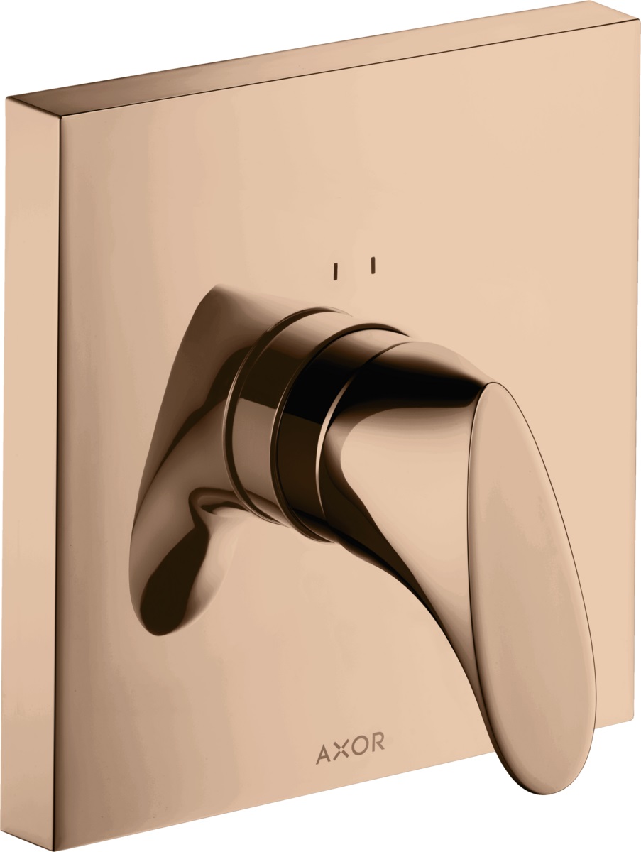 Axor Starck Organic bateria prysznicowa podtynkowa czerwony złoty polerowany 12605300
