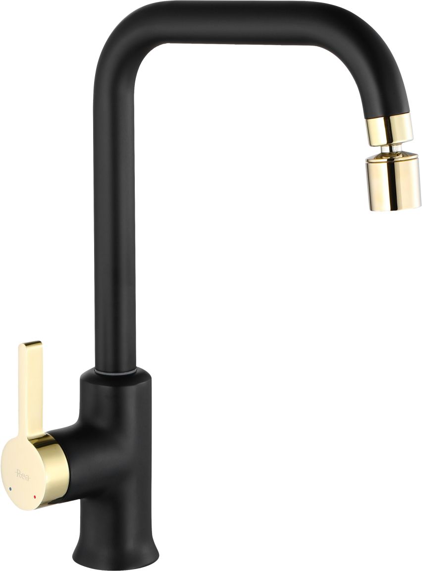 Rea Polo bateria kuchenna stojąca czarny/złoty REA-B9980