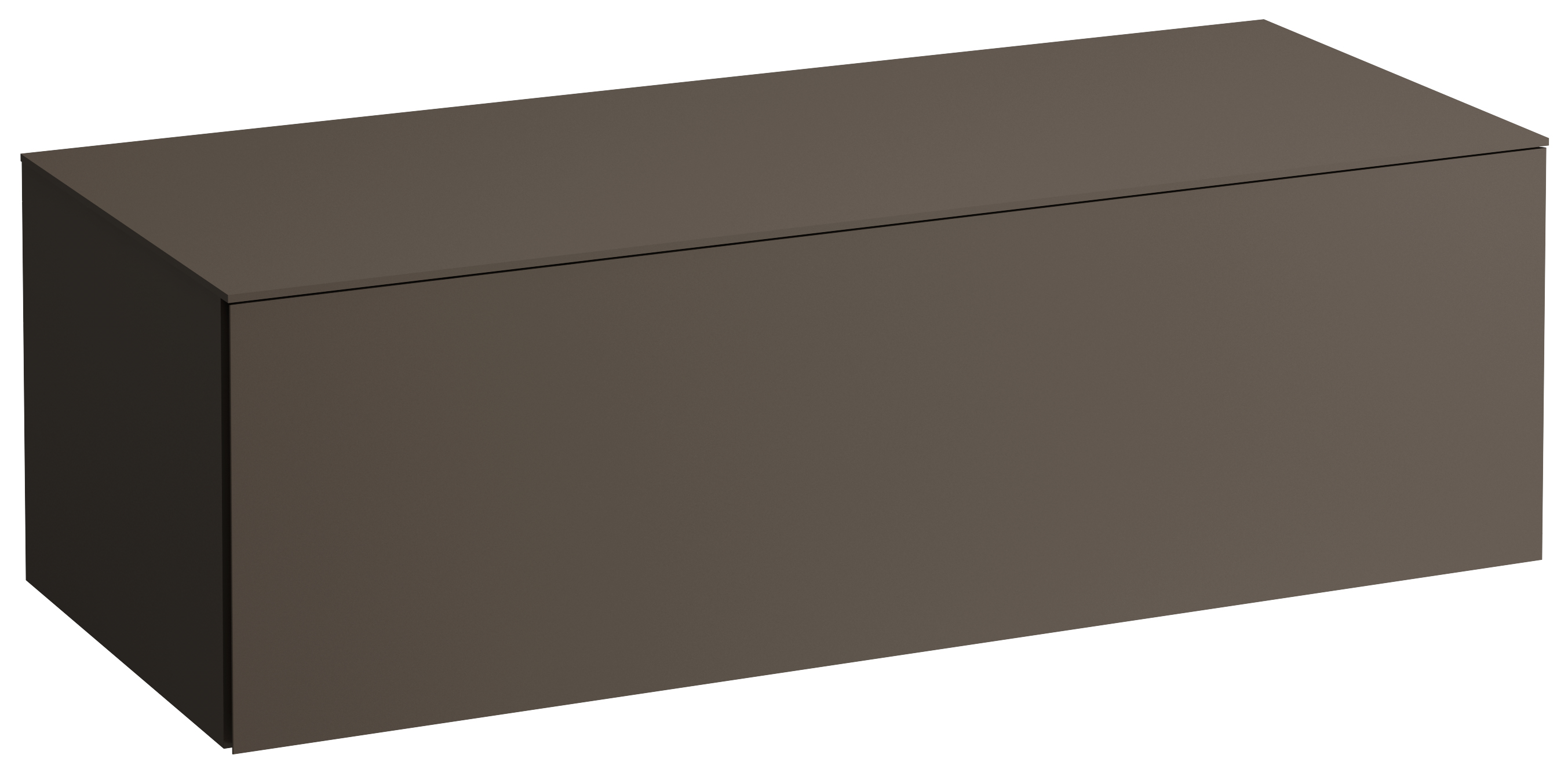 Laufen Il Bagno Alessi szafka 120 cm podumywalkowa wisząca z blatem ciemny brąz H4303000974291