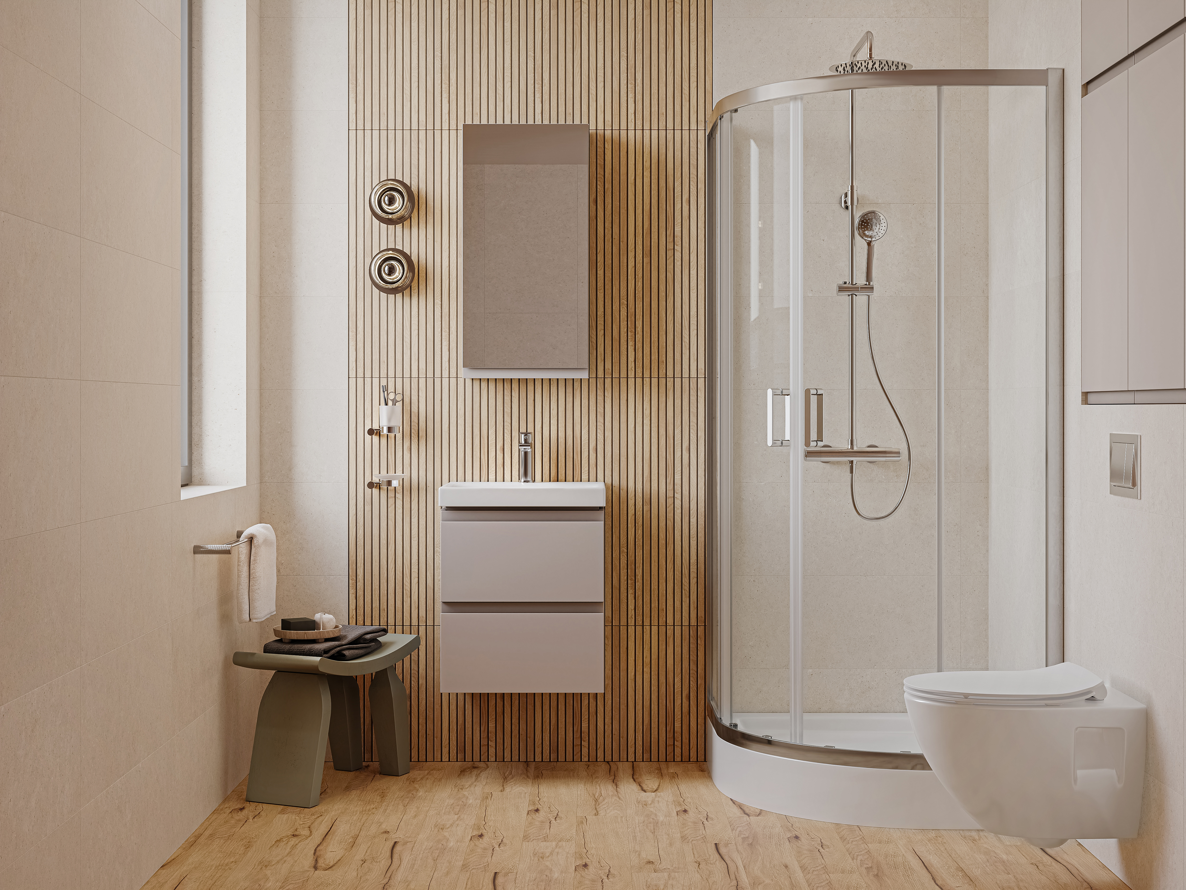 Cersanit Moduo szafka 79,5x37,5x57 cm podumywalkowa wisząca kaszmir S590-107-DSM - Wysyłka w 24h