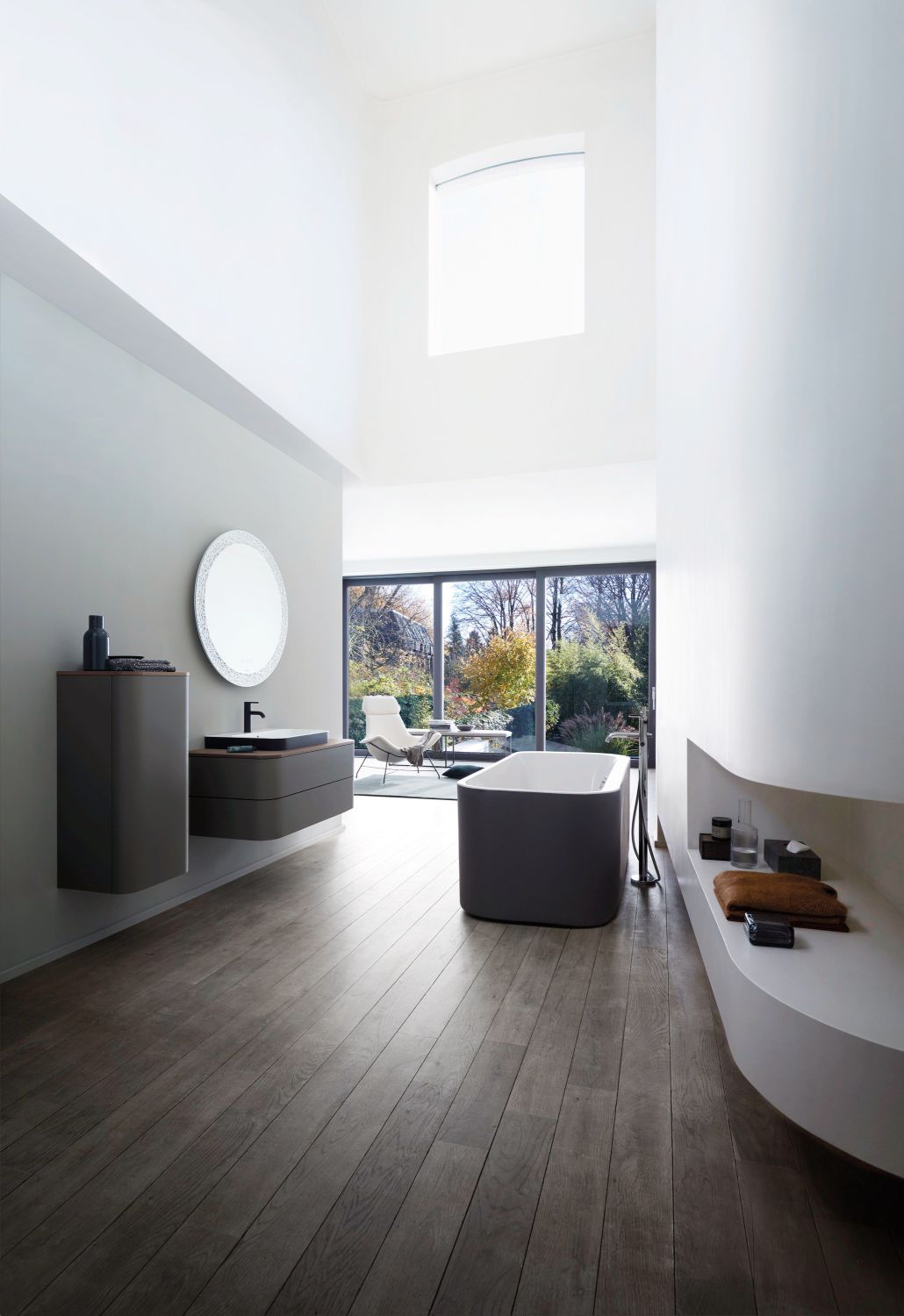 Duravit Happy D.2 umywalka 60x40 cm prostokątna nablatowa biała-dwukolorowa-antracyt 2359606100