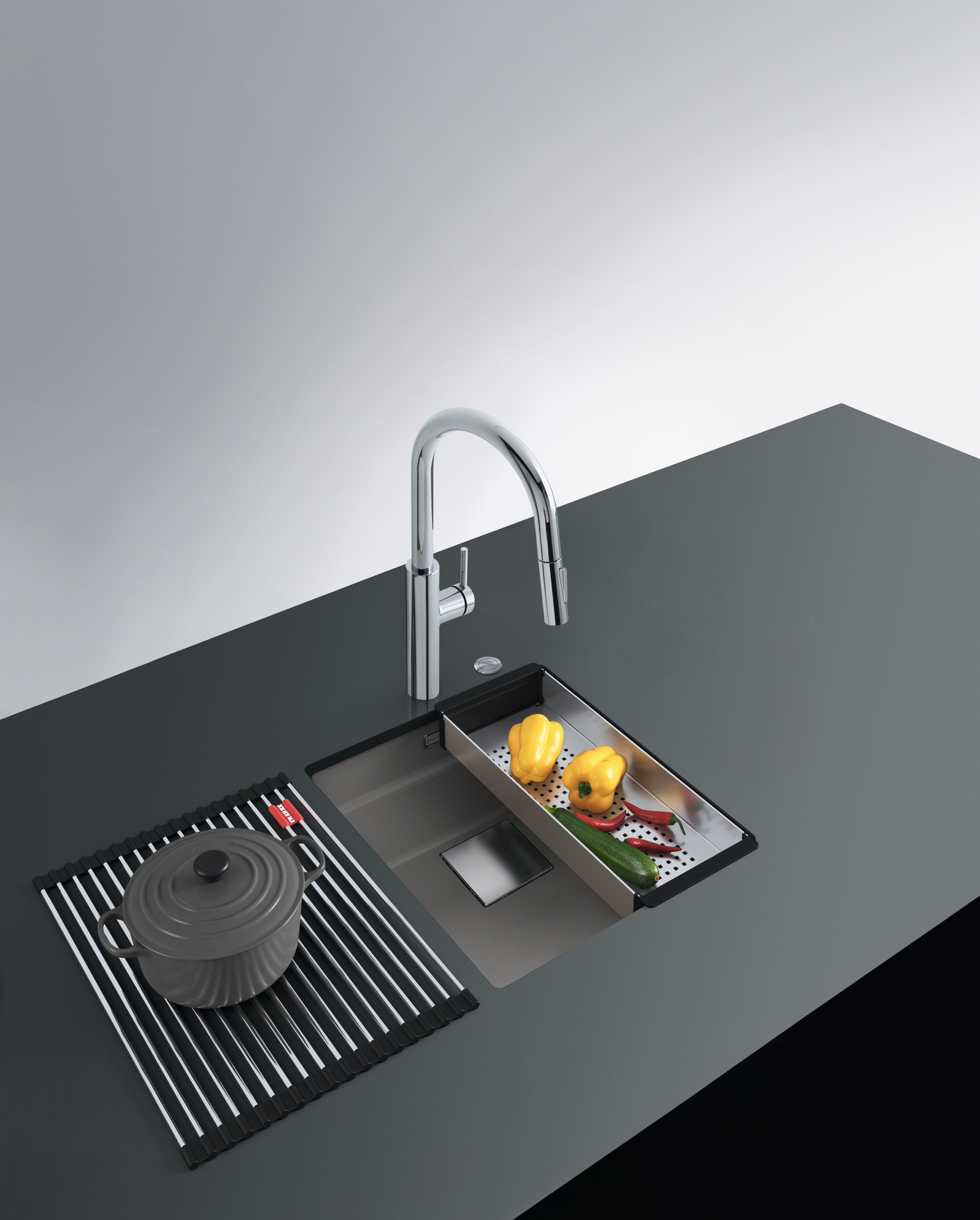 Franke Kanon KNG 110-37 zlewozmywak 37x42 cm Fragranite kamienny szary 125.0528.631