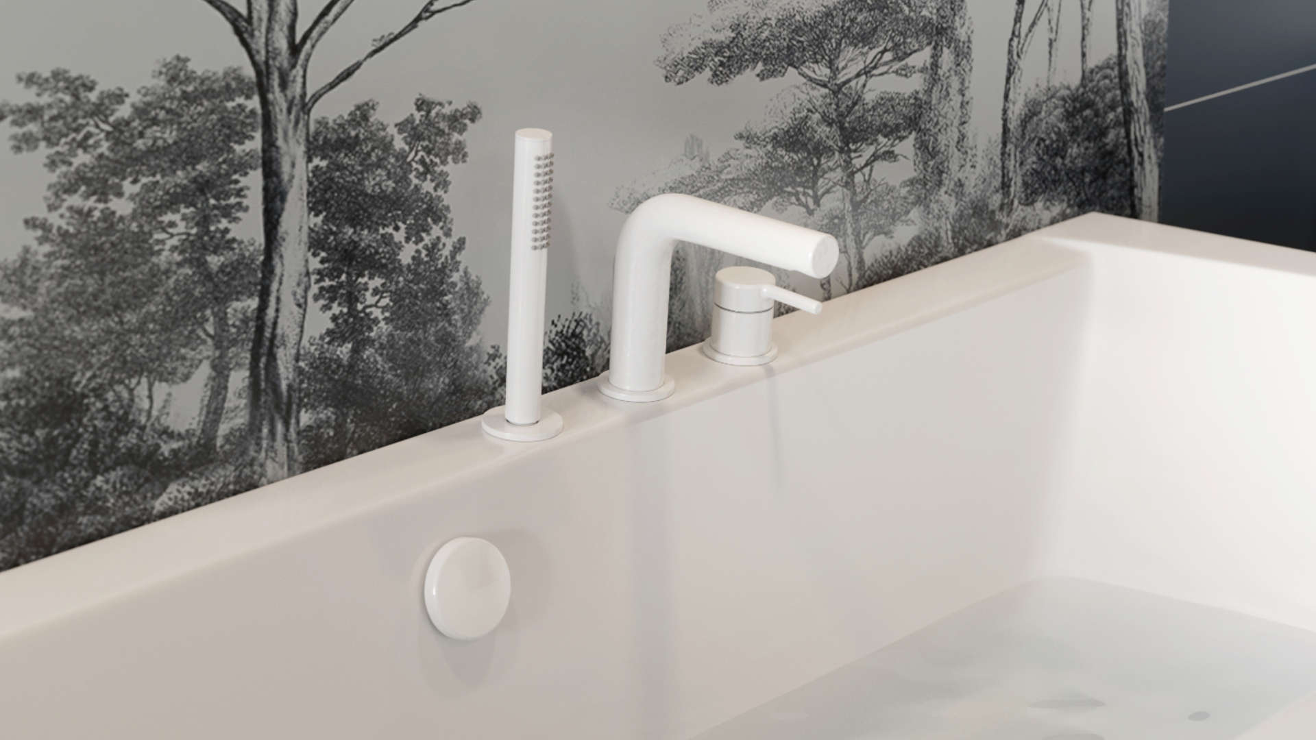 Excellent Pi bateria wannowo-prysznicowa nawannowa biały mat AREX.1234WH