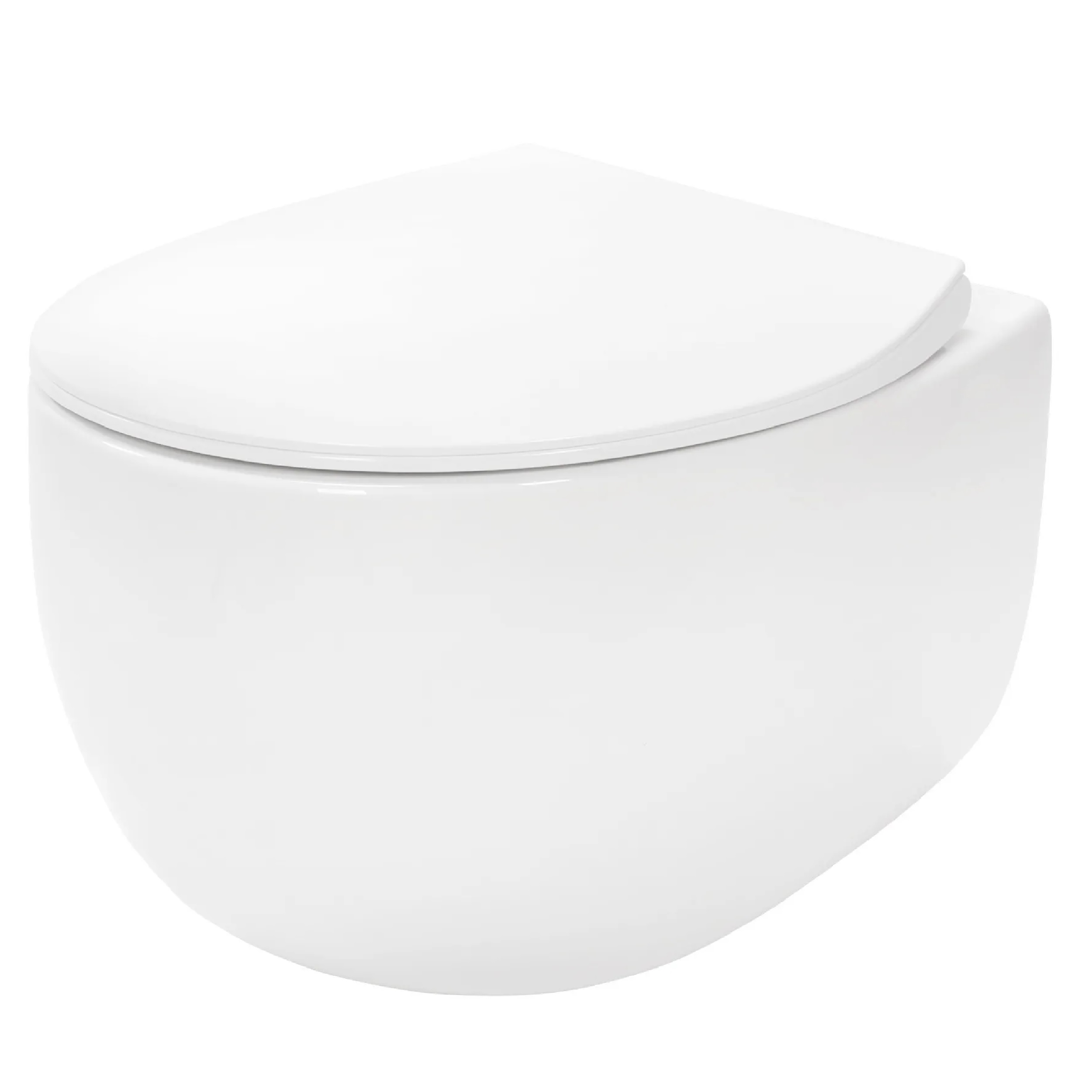 Rea Lars zestaw miska z deską wisząca bez kołnierza biały REA-C9500 - Wysyłka w 24h