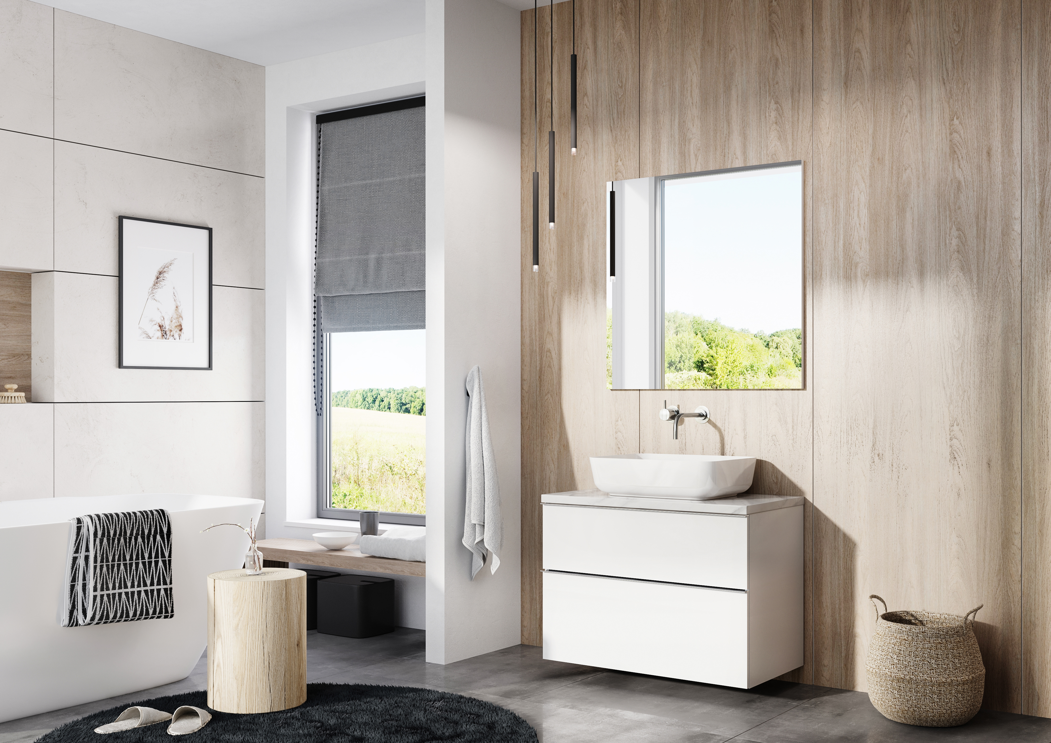 Elita Look szafka 80x44,9x63,5 cm podumywalkowa wisząca white matt RE080801025290