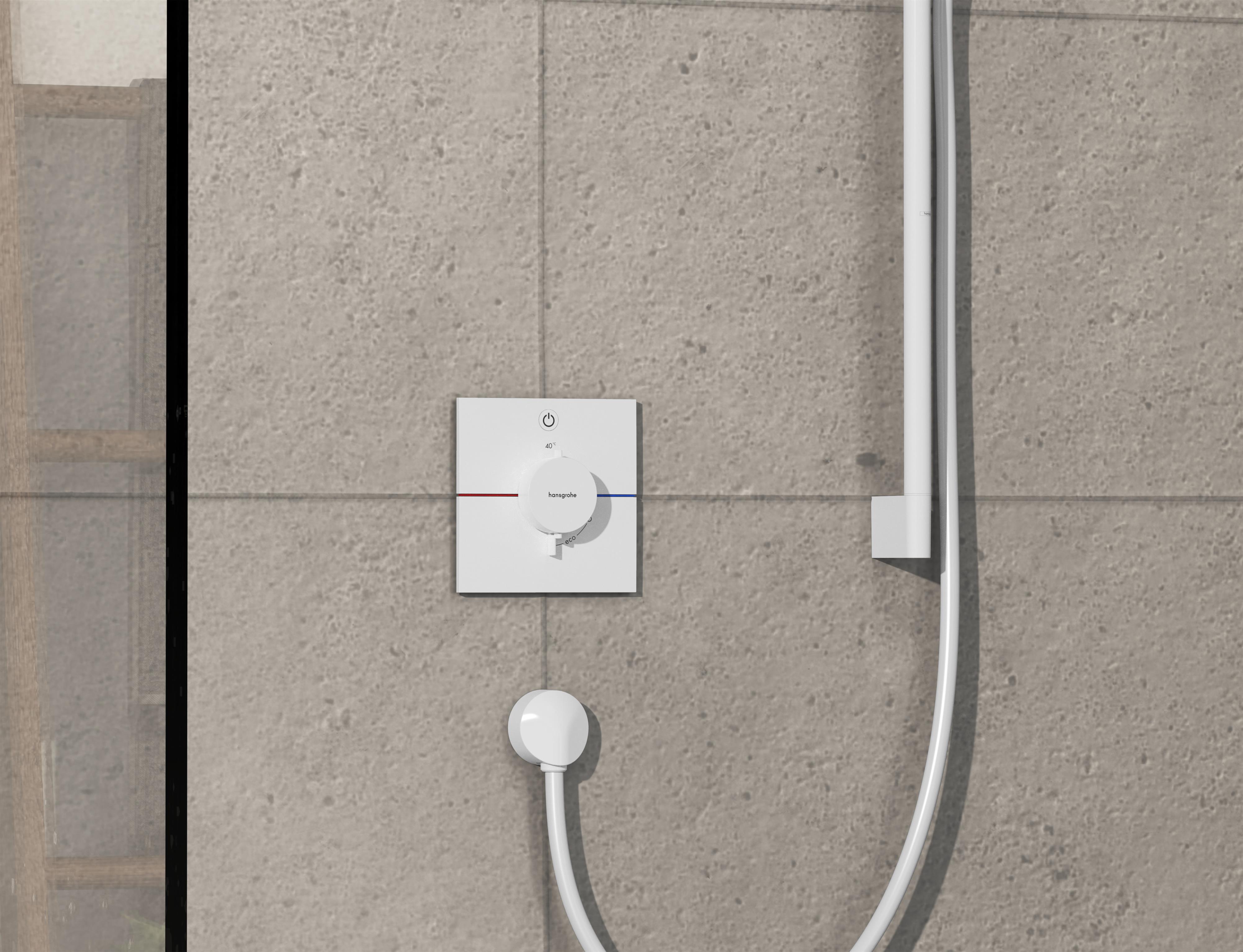 Hansgrohe ShowerSelect Comfort E bateria prysznicowa podtynkowa termostatyczna biały mat 15571700