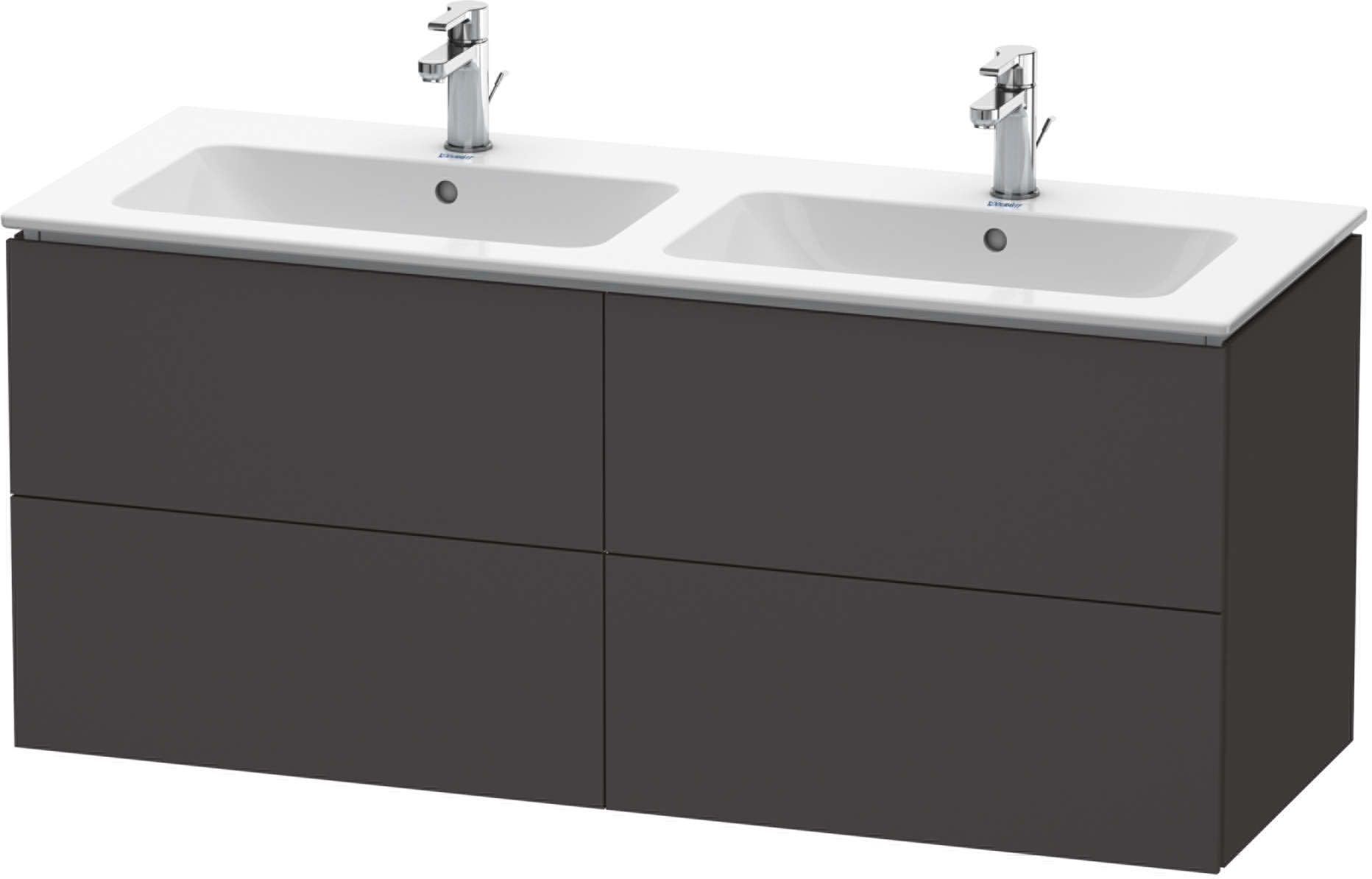 Duravit L-Cube szafka 129 cm podumywalkowa wisząca graphit super matt LC625908080