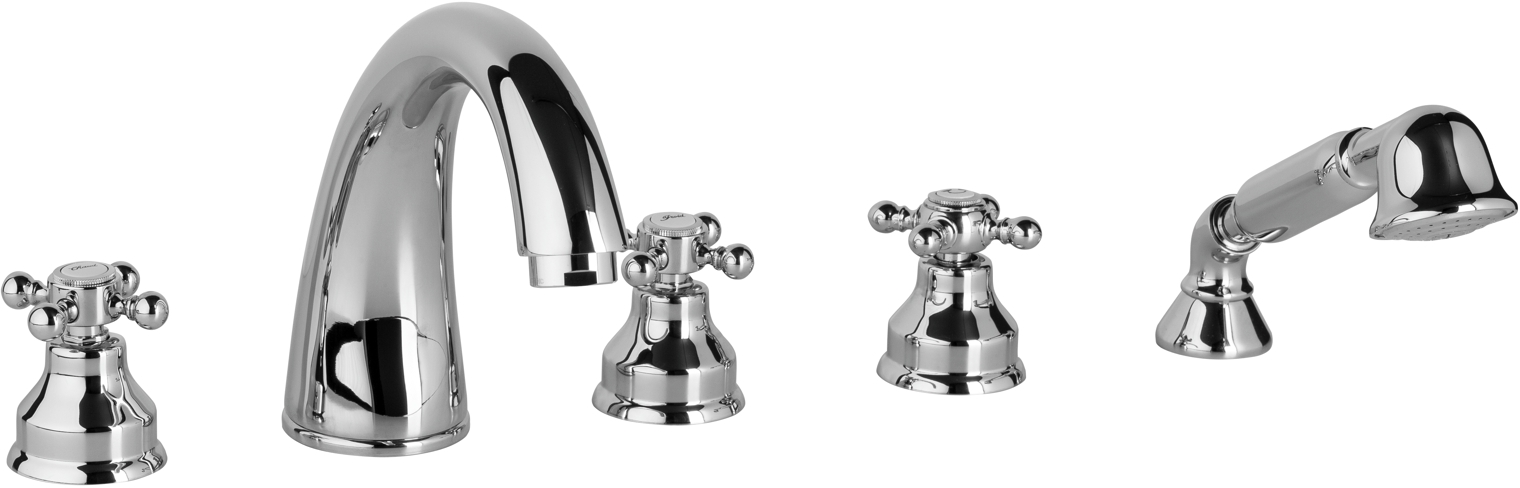 Herzbach Anais bateria wannowo-prysznicowa 5-otworowa chrom 32.409000.1.01