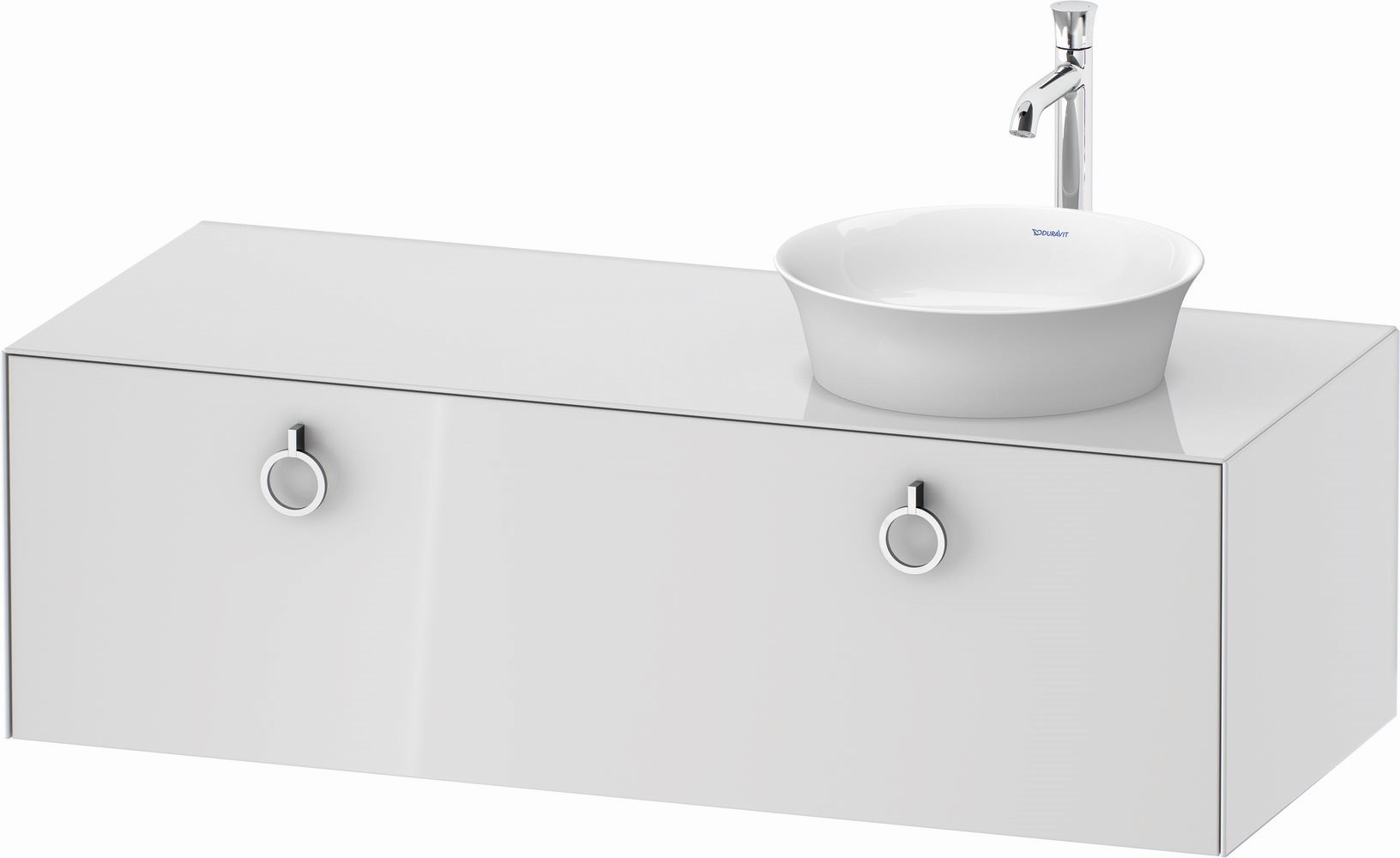 Duravit White Tulip szafka 130 cm podumywalkowa wisząca prawa biały wysoki połysk WT4982R8585