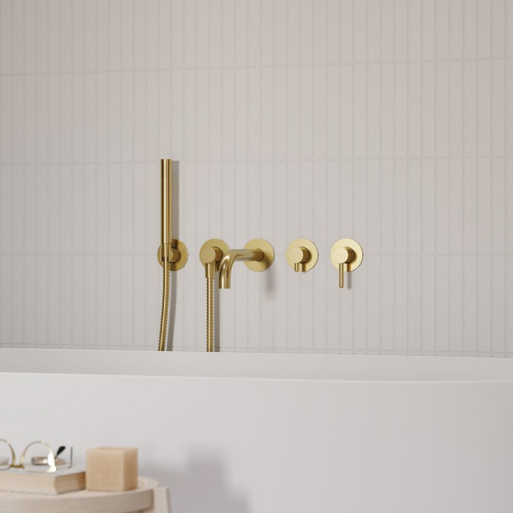 Omnires Y bateria wannowo-prysznicowa podtynkowa złoty szczotkowany Y1237/1GLB - Wysyłka w 24h