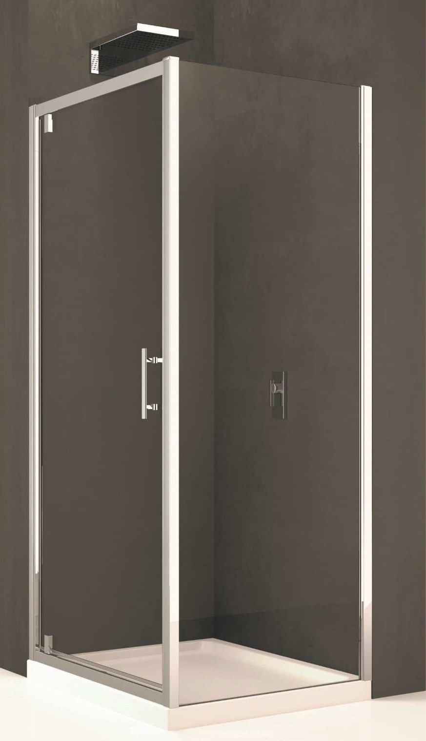 Novellini Kali F ścianka prysznicowa 98 cm boczna srebrny/szkło przezroczyste KALIF98-1B