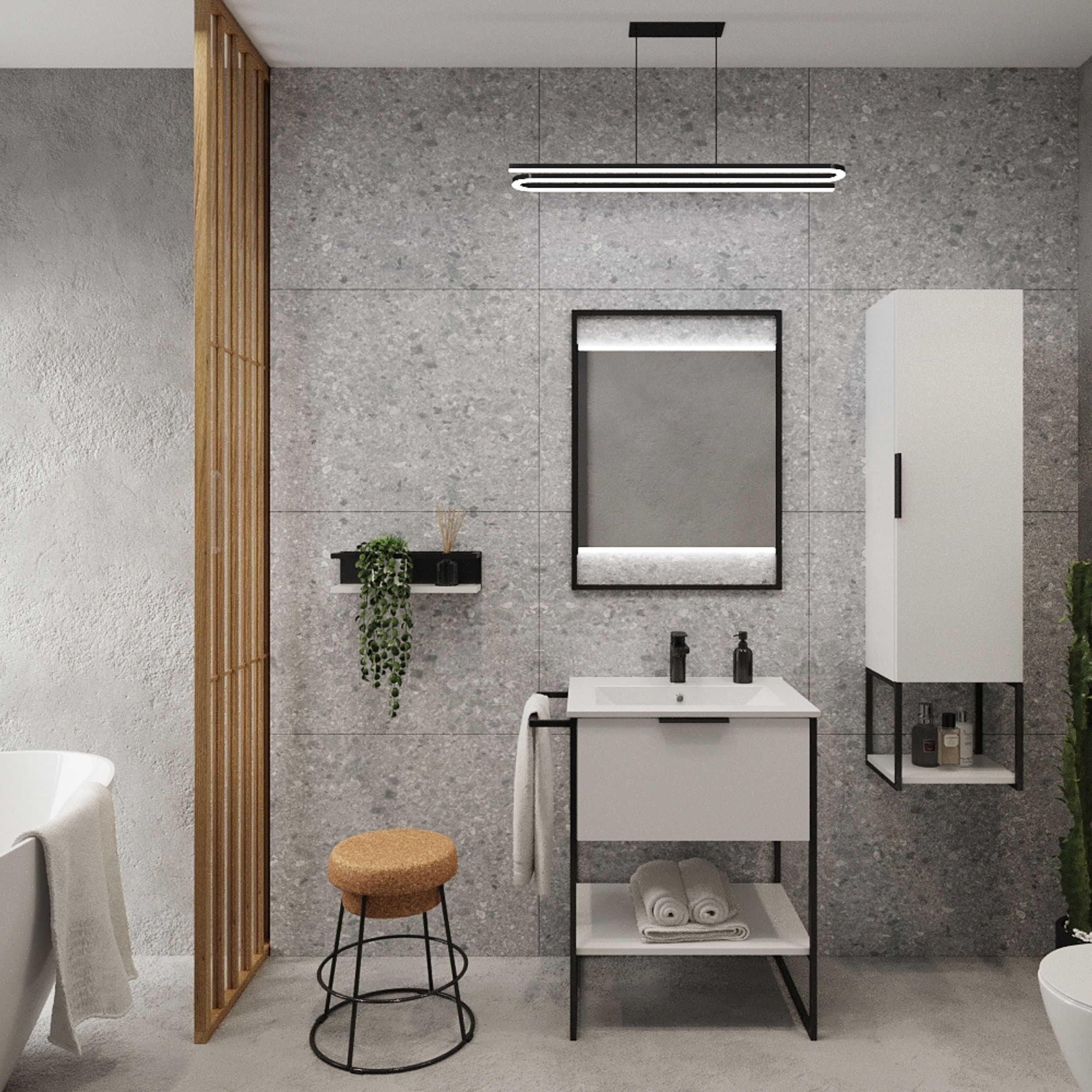 Strama Kobe szafka 59,5x46 cm podumywalkowa stojąca biały połysk 13.100.00 - Wysyłka w 24h